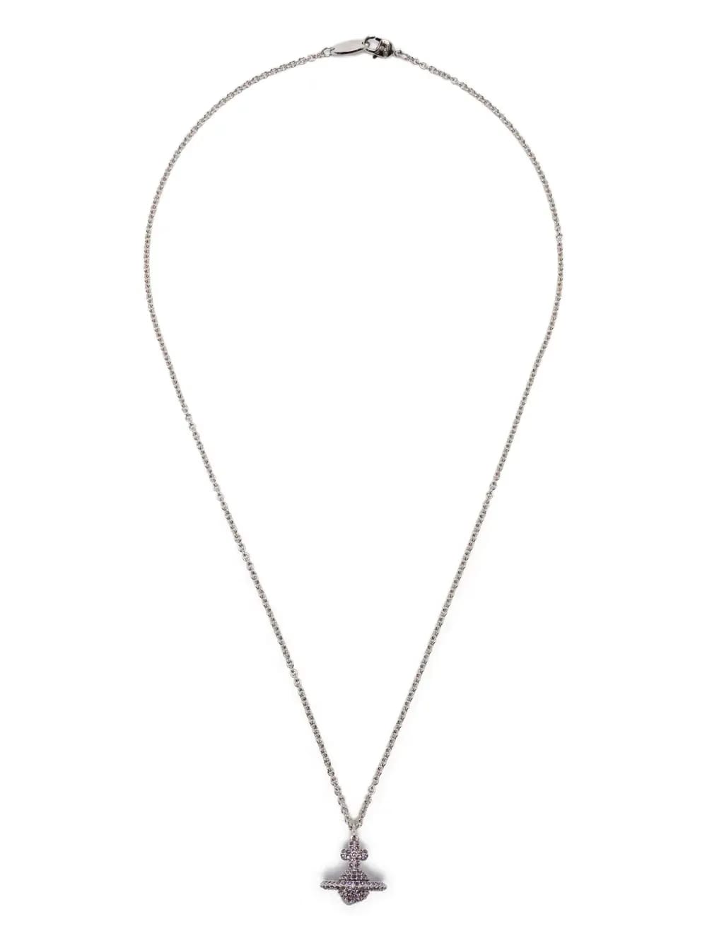 crystal-embellished orb necklace