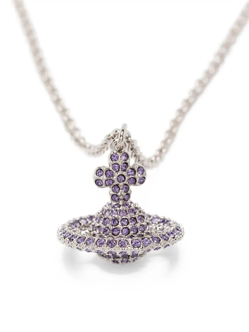 crystal-embellished orb necklace