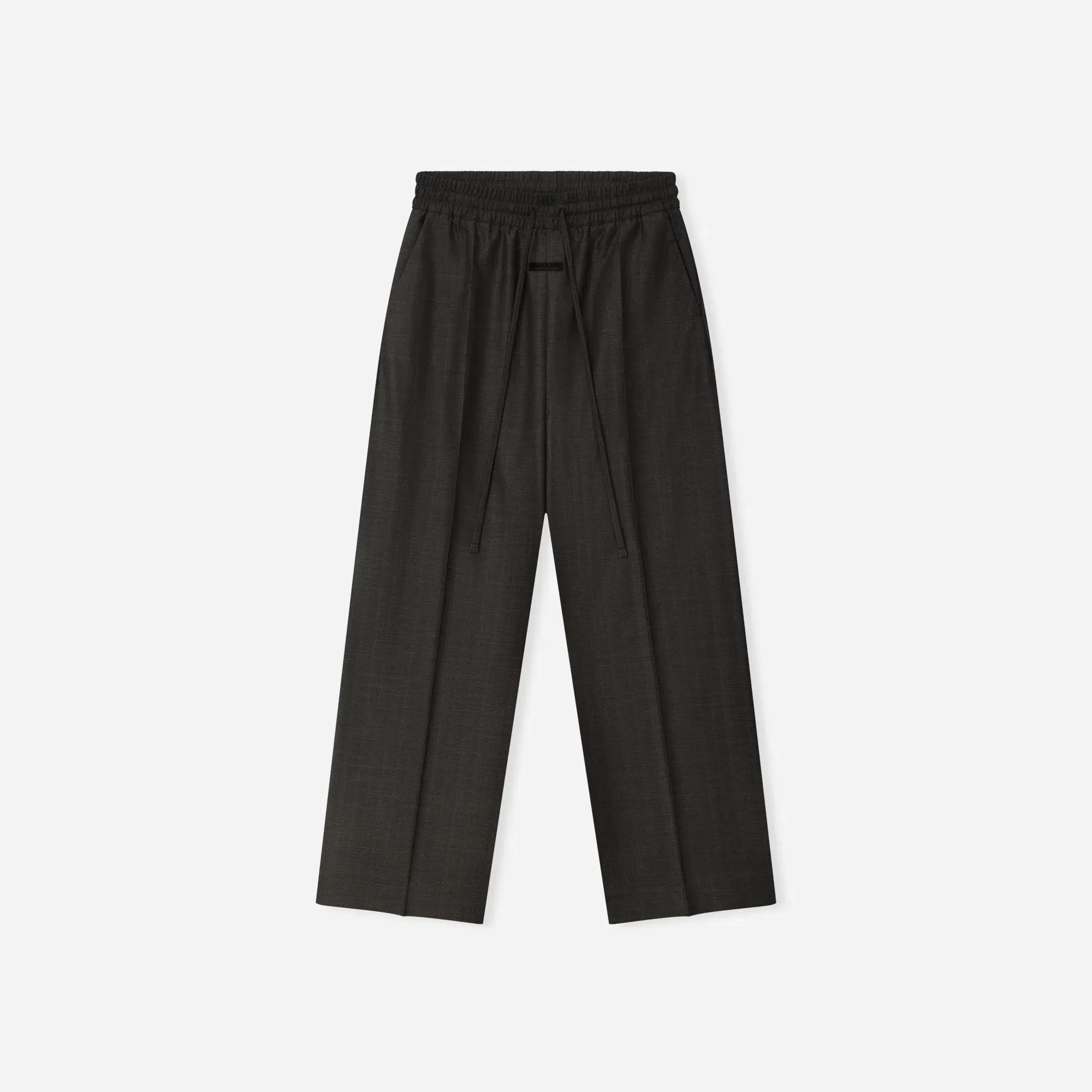 Fear Of God Grey Striped Wool Wide Leg Drawstring Pants