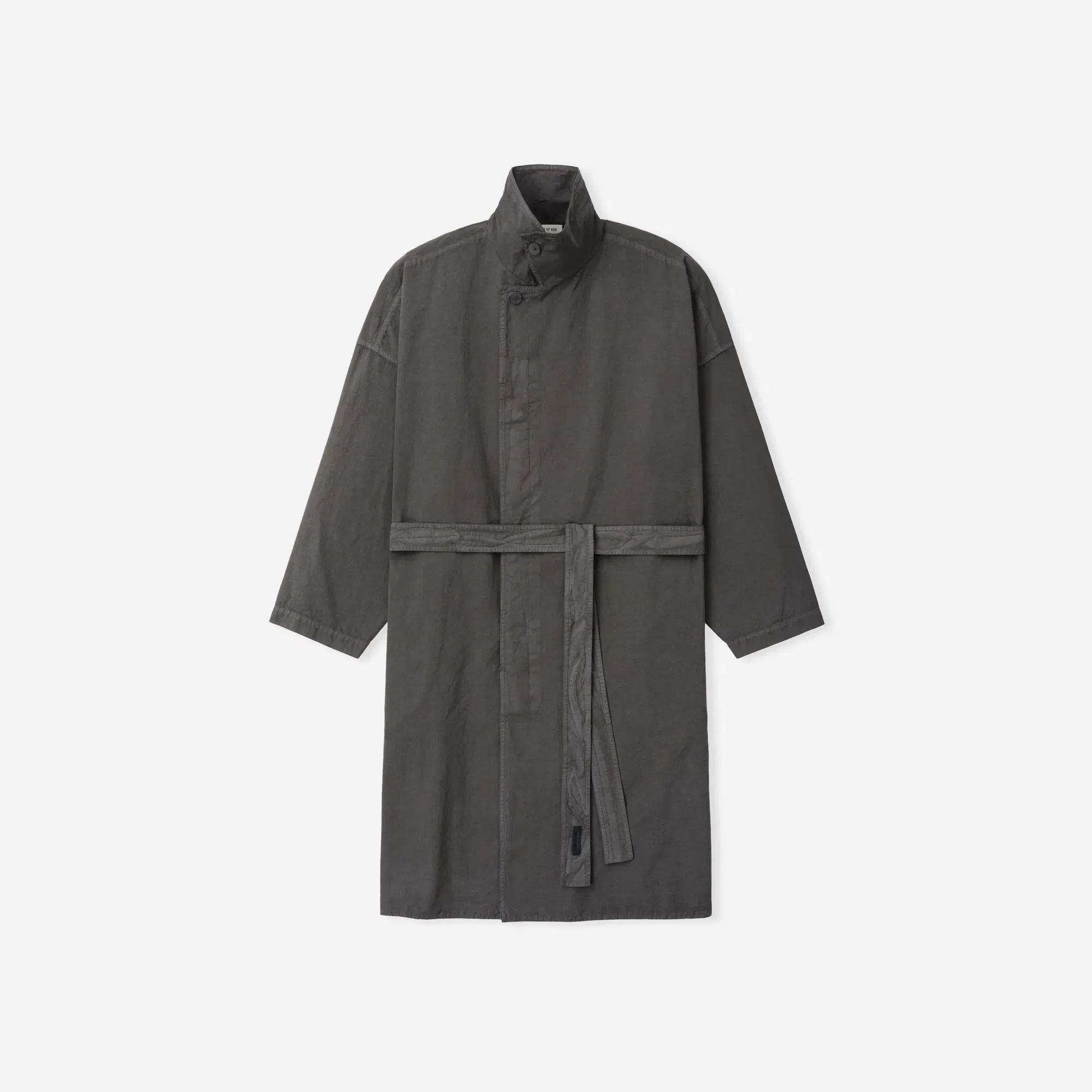 Fear Of God Garment-Dyed Cropped Sleeve Car Coat Dark Grey