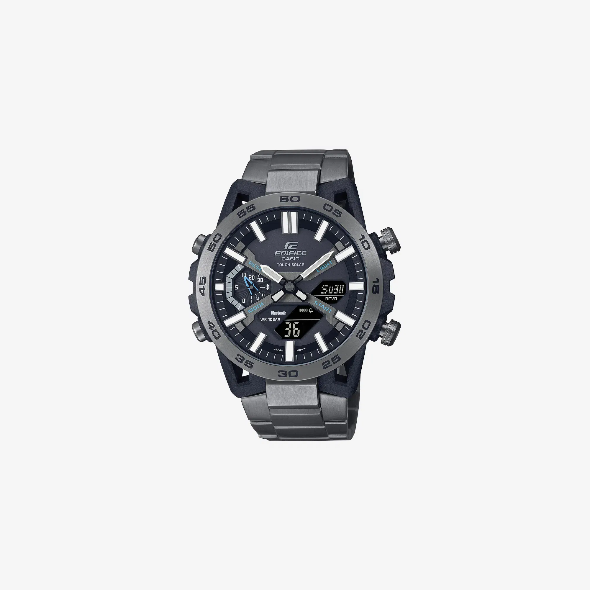 Casio Edifice ECB-2000DC-1ADF Quartz Black Dial Analog-Digital Stainless Steel Watch