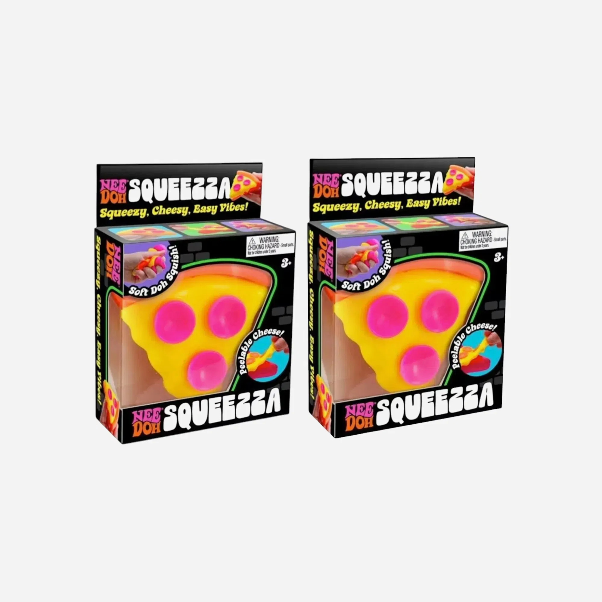 NeeDoh Squeeza Pizza Squishy Fidget Toy 2x Lot