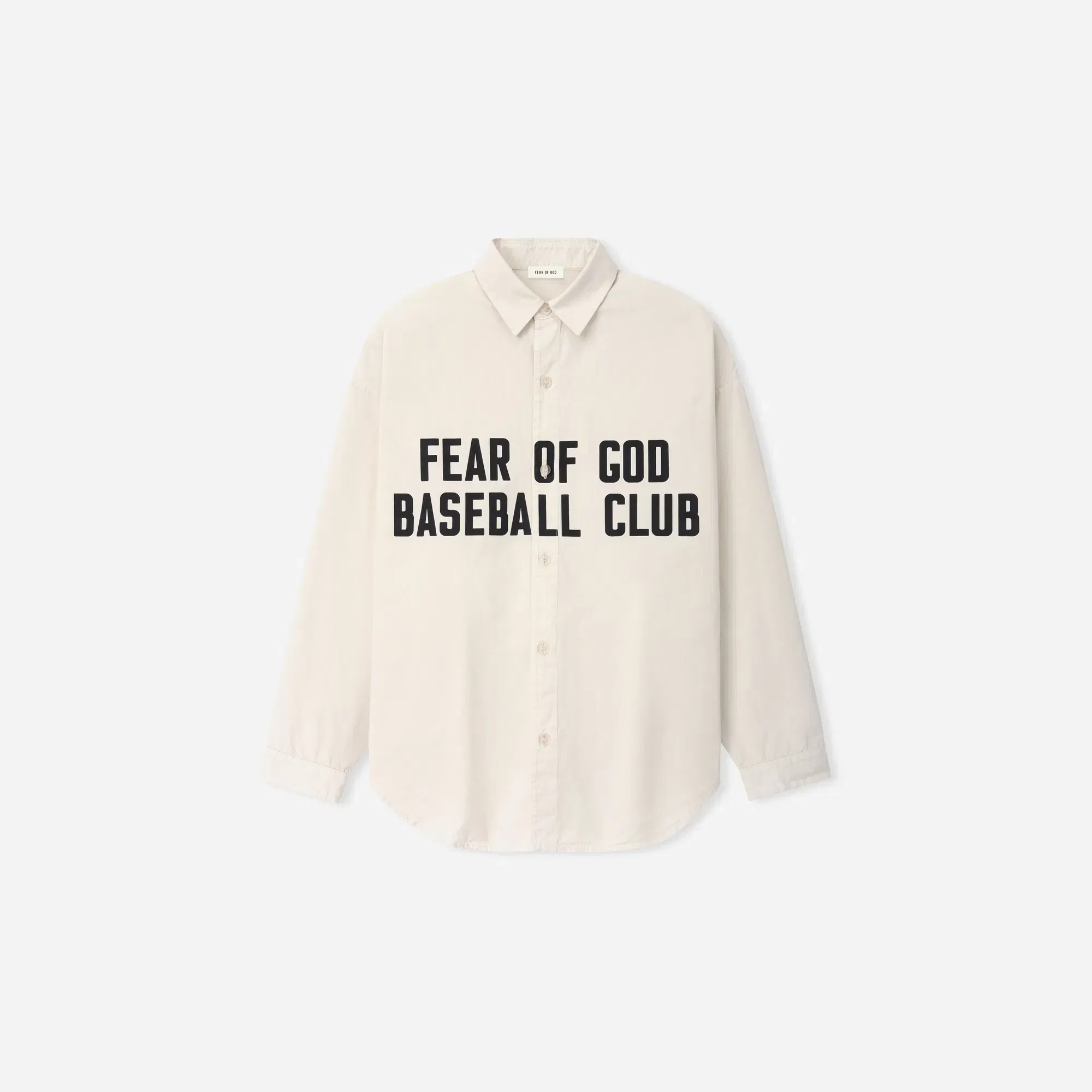 Fear Of God Garment Dyed Cotton Relaxed Shirt Natural
