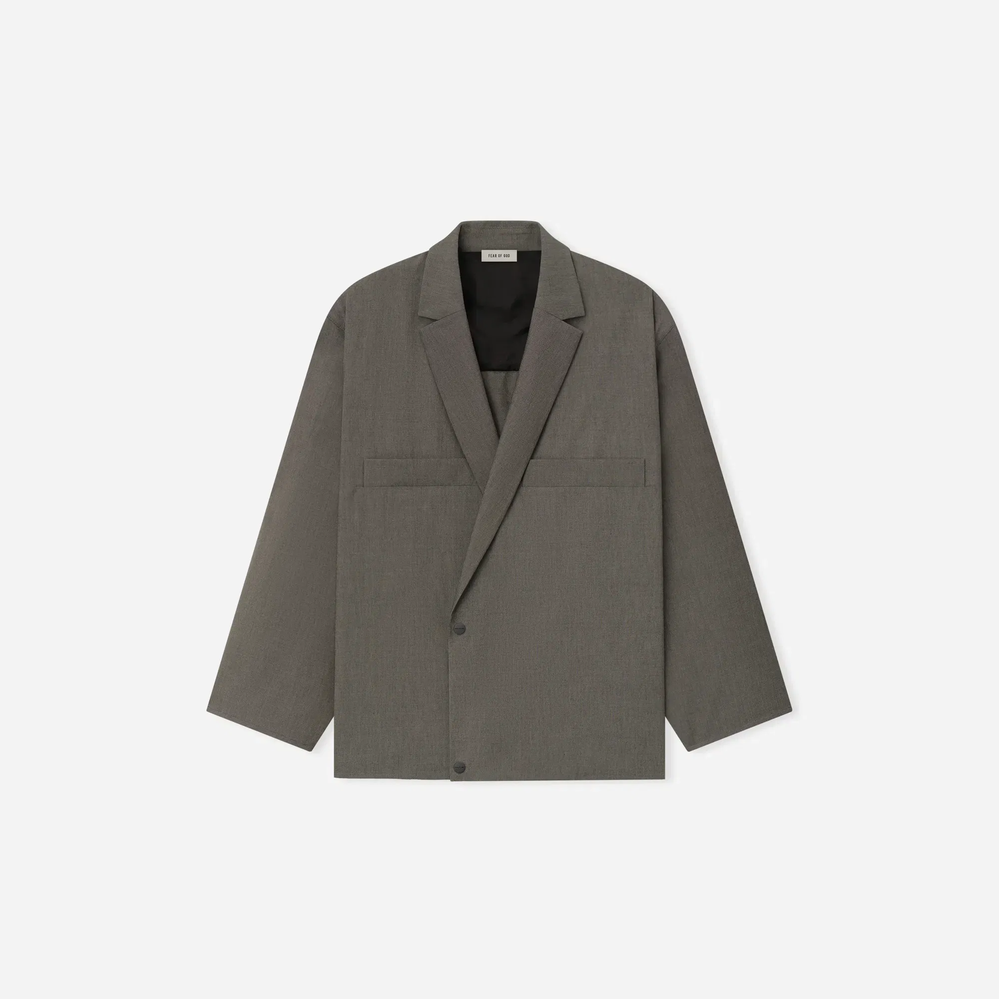 Fear Of God Cotton Wool Oxford Shirt Jacket Willow