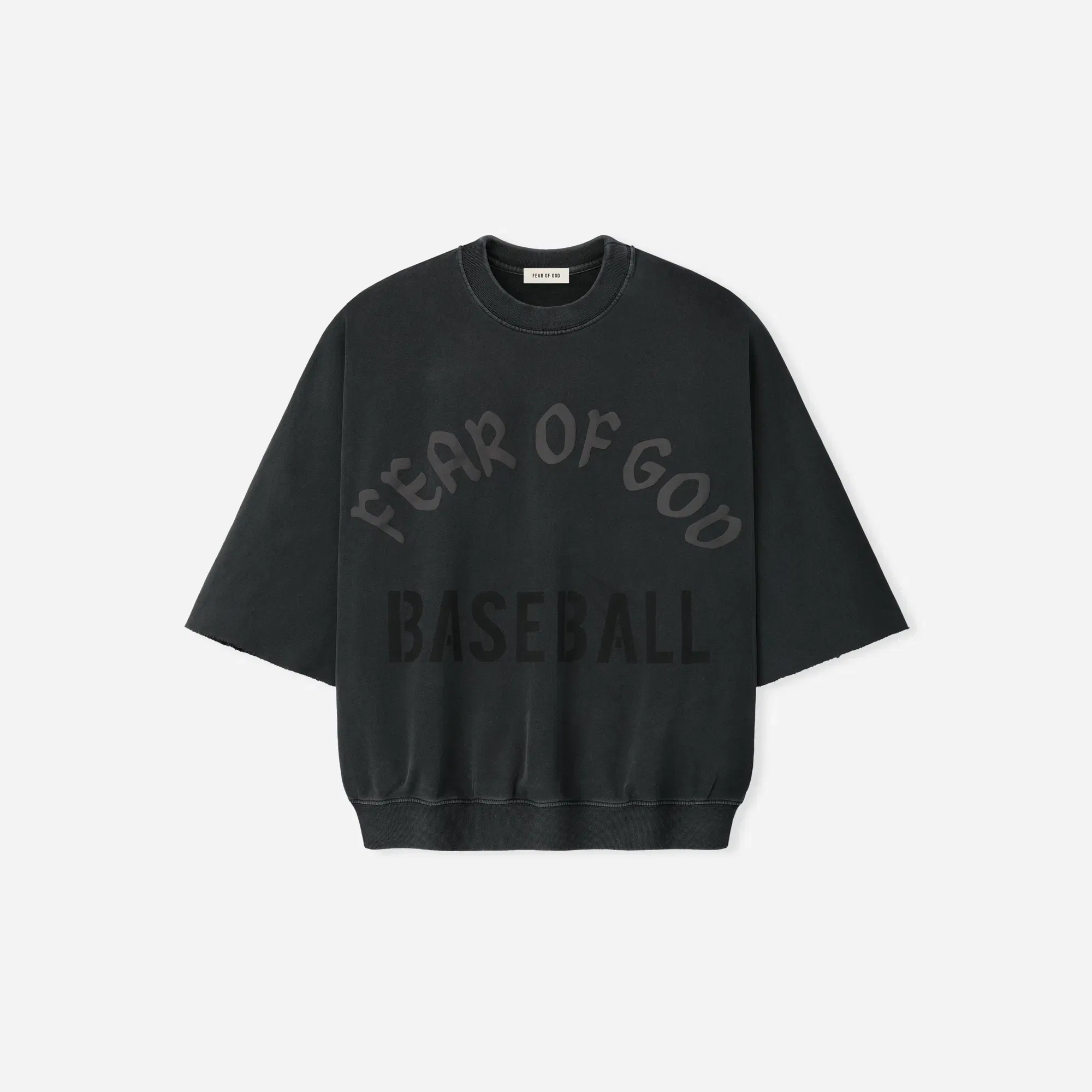 Fear Of God Baseball Cut Sleeve Sweatshirt Black