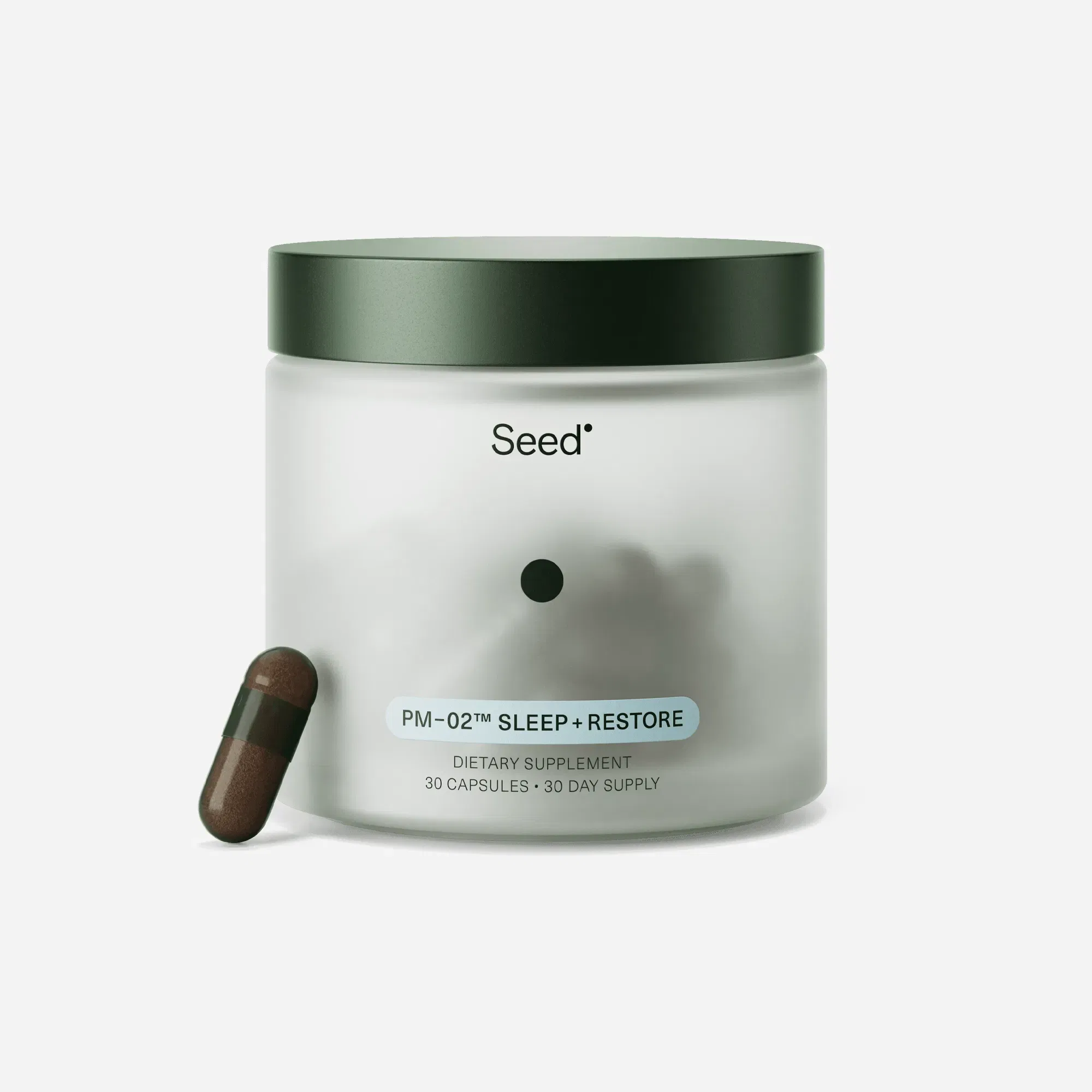 Seed PM-02 Sleep + Restore Sleep Aid For Women & Men Non-Habit Forming Bioidentical Melatonin & Ashwagandha Vegan & Shelf-Stable (30-Day Supply)