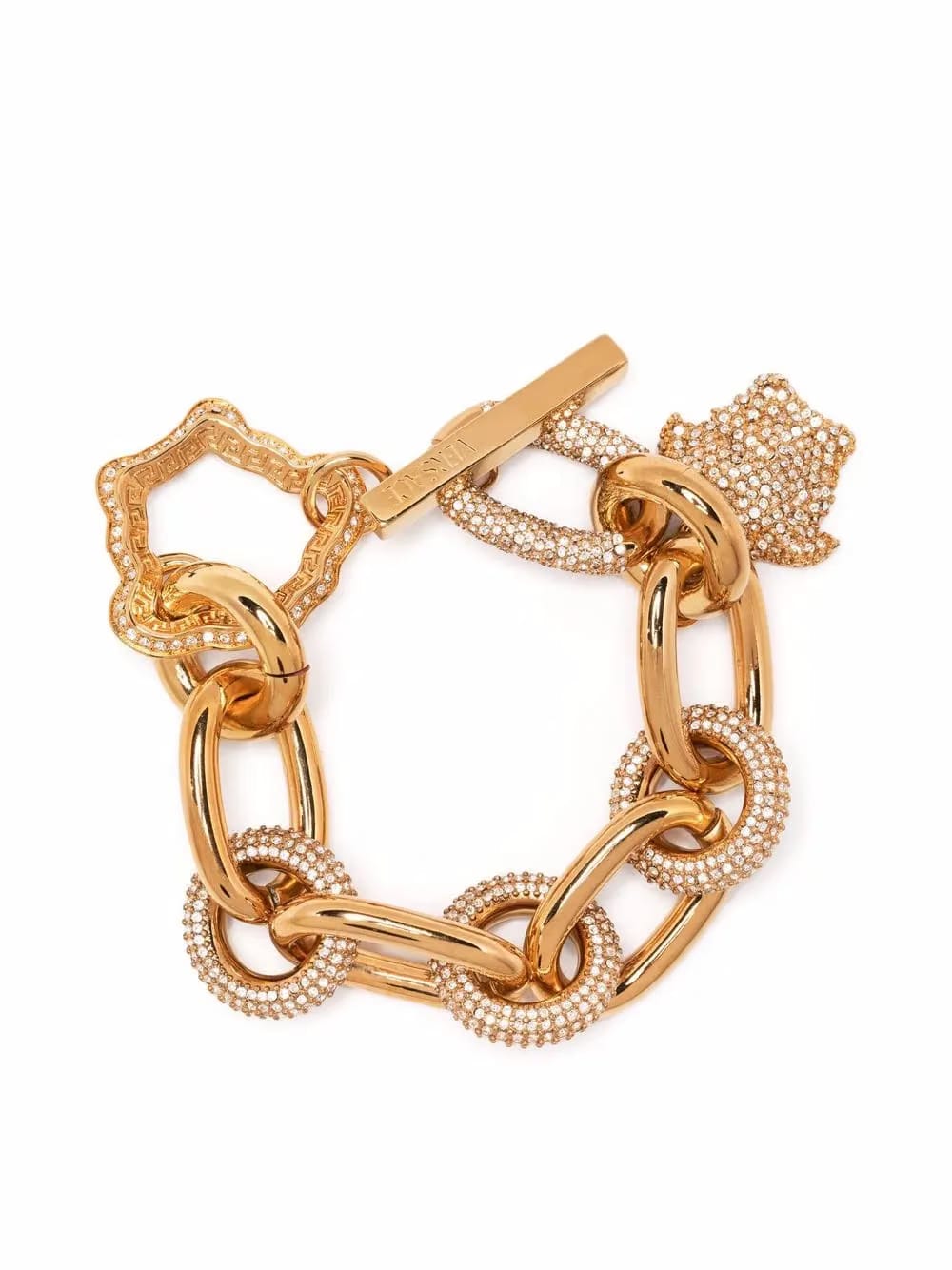 Medusa crystal chain bracelet