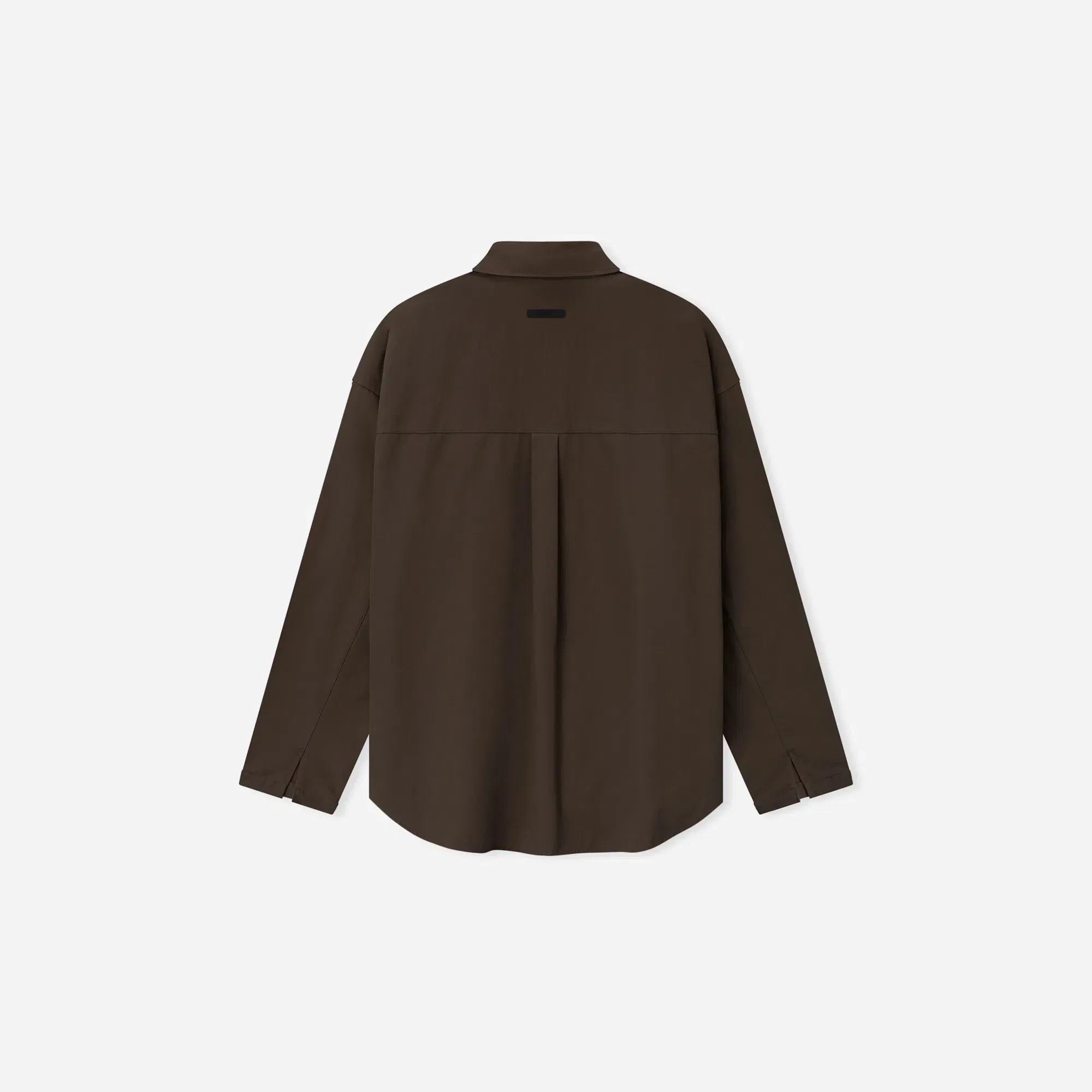 Fear Of God Essentials Cotton Canvas Overshirt Brown