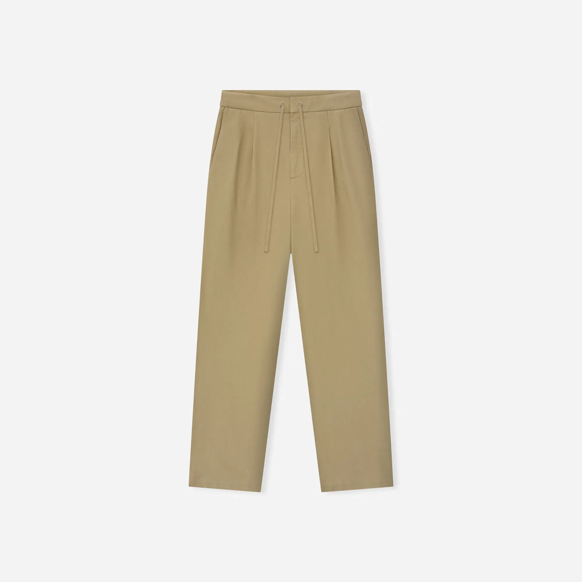 Fear Of God Essentials Cotton Canvas Pleat Front Pant Dune