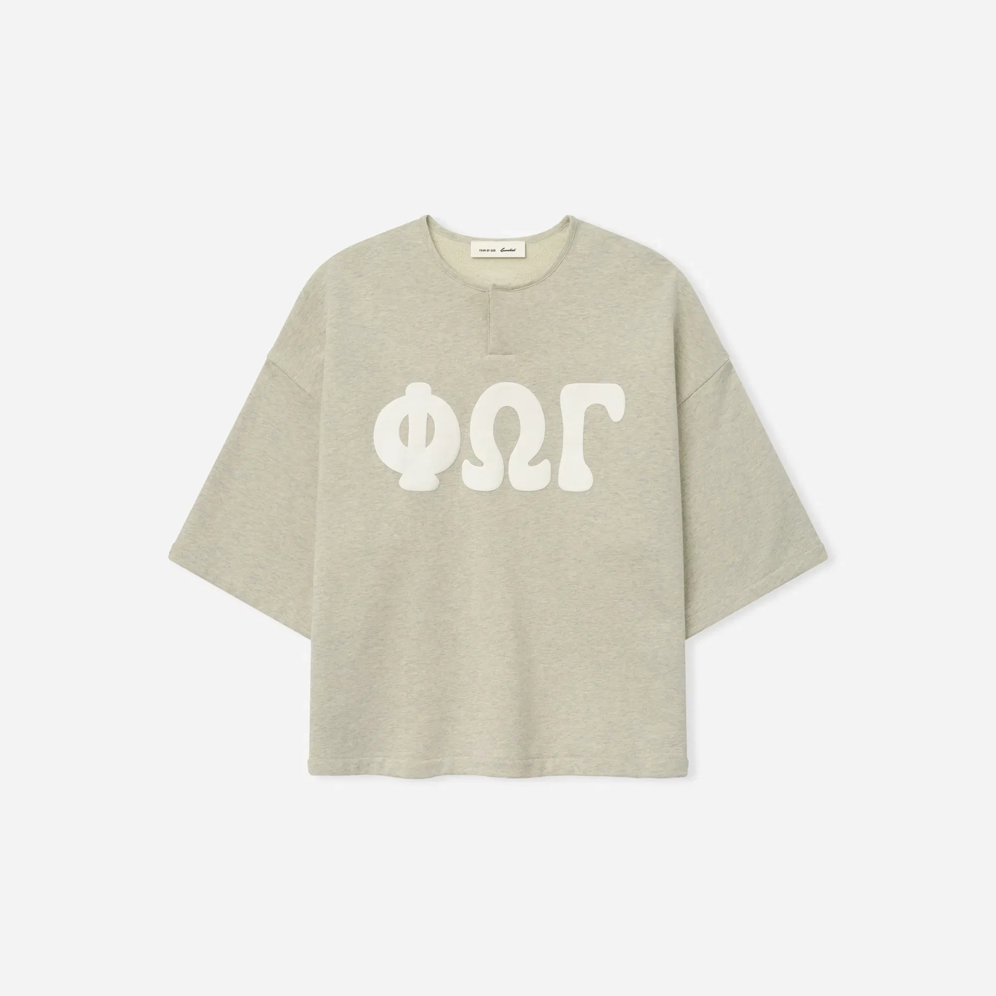 Fear Of God Essentials 3/4 Henley Sweatshirt Washed Vanilla Heather