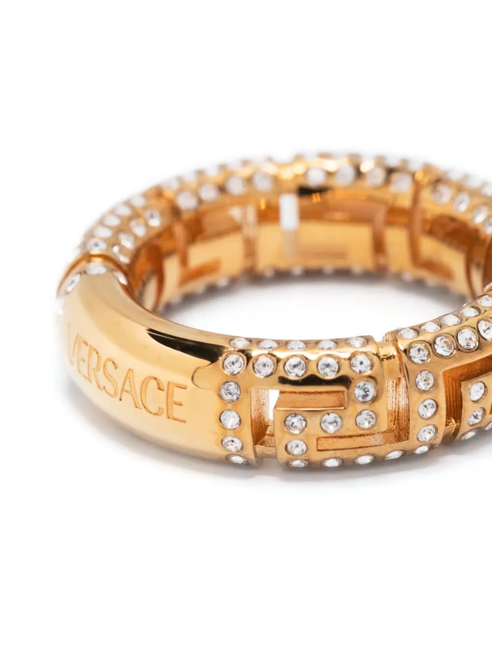Greca rhinestone-embellished ring