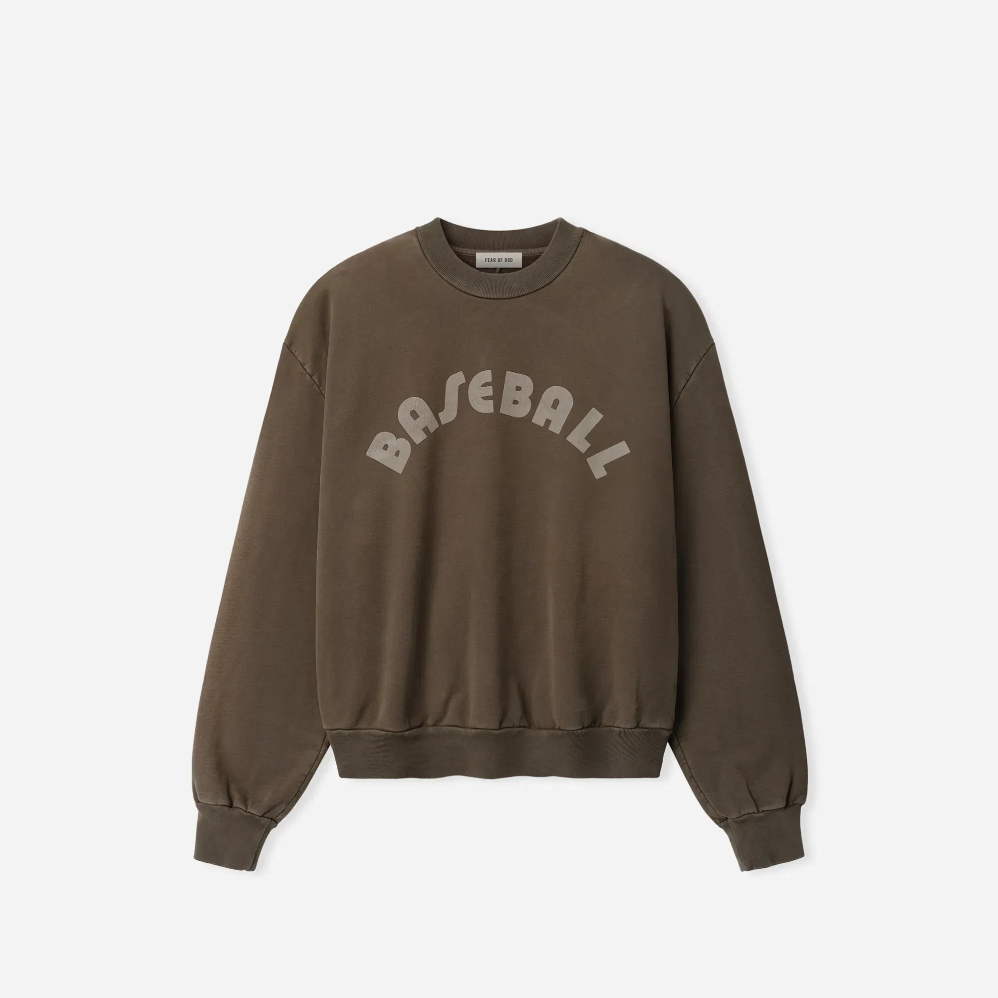 Fear Of God Baseball Classic Half Raglan Sweatshirt Faded Brown