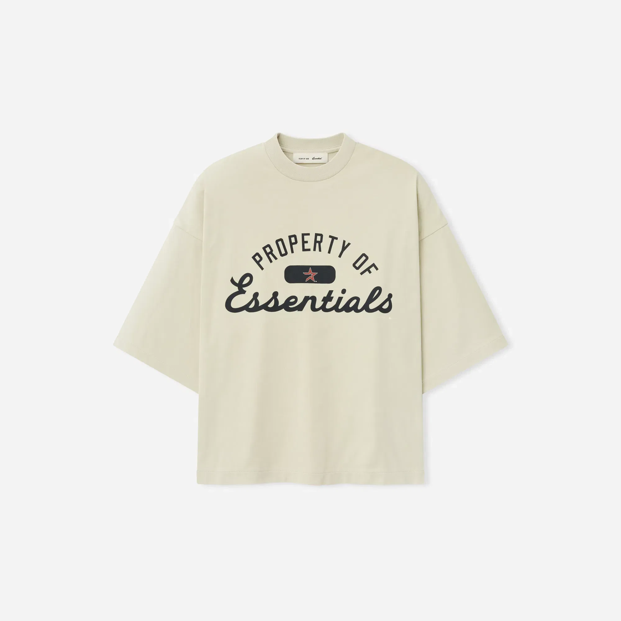 Fear Of God Essentials Astros Merch T-Shirt Sandstone