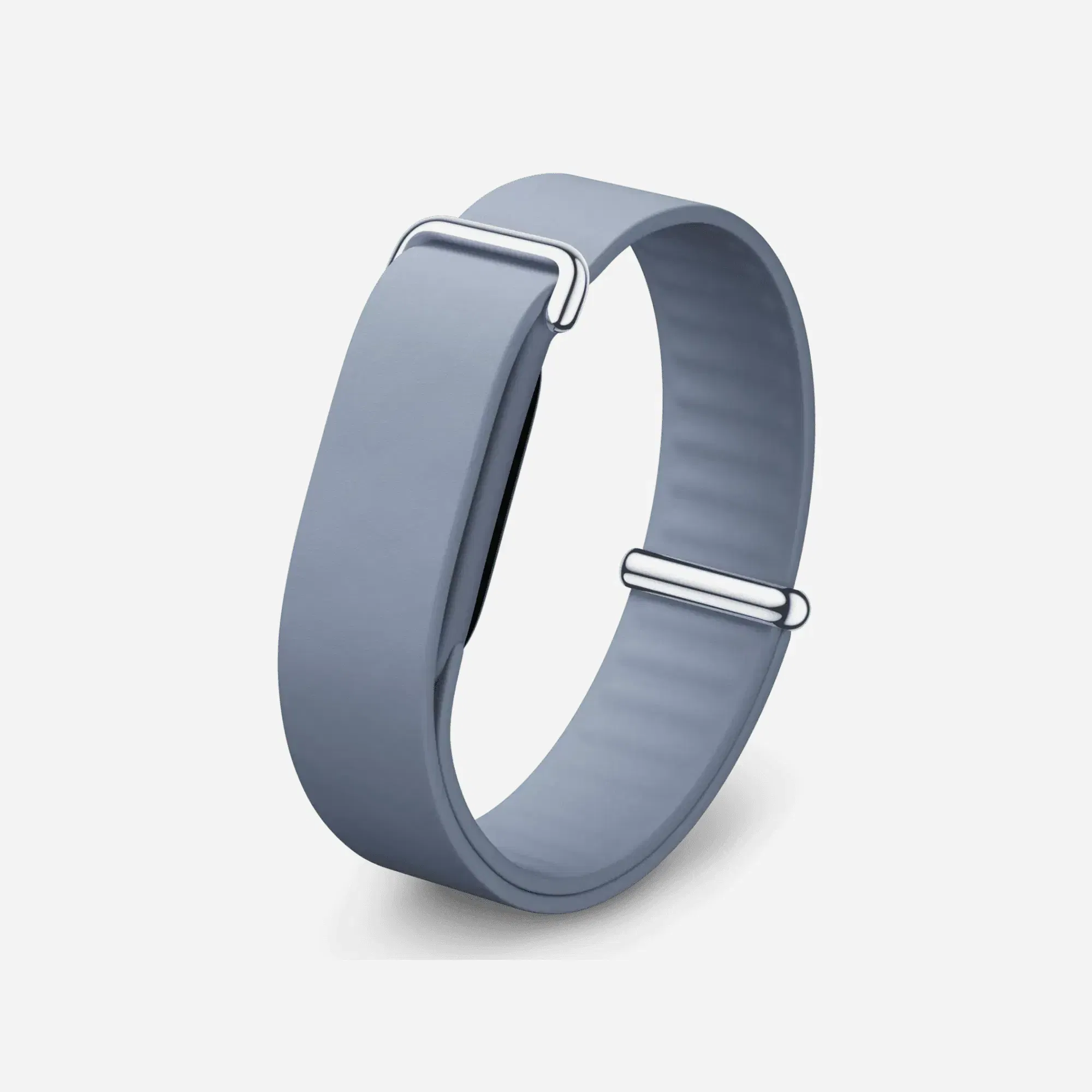 Google Fitbit Air Elevated Modern Band Moonstone / Polished Silver Stainless Steel Clasp