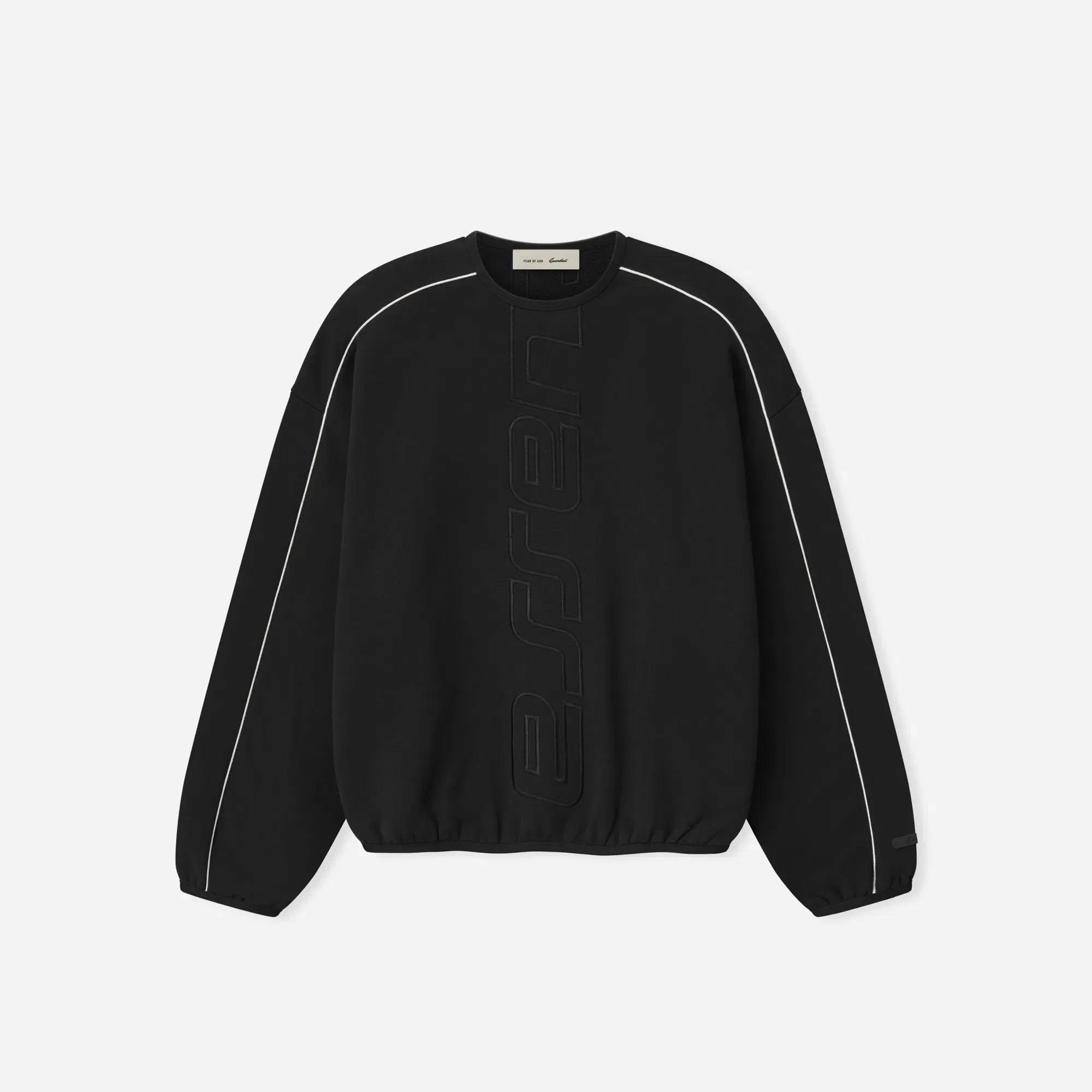 Fear Of God Essentials Active Trace Modern Crewneck Sweatshirt Vintage Black