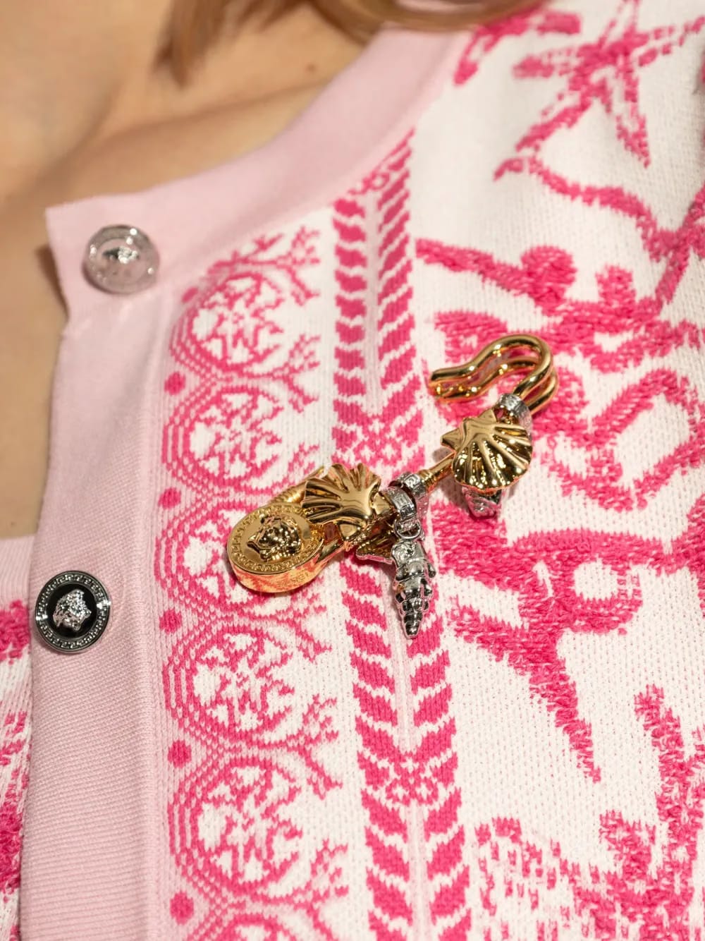 Crystal Icons De La Mer brooch