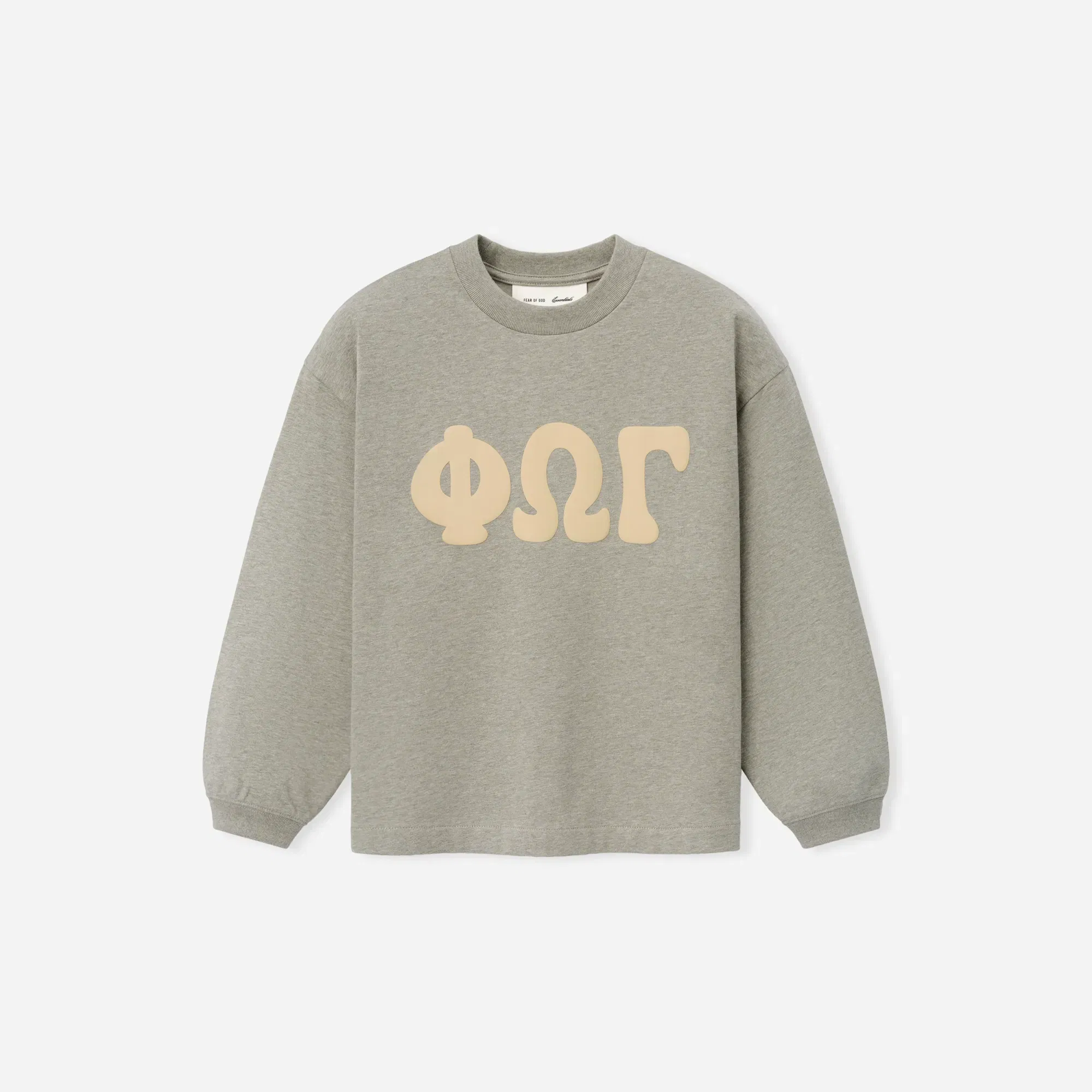 Fear Of God Essentials Kids Merch Long Sleeve T-Shirt Seal Heather