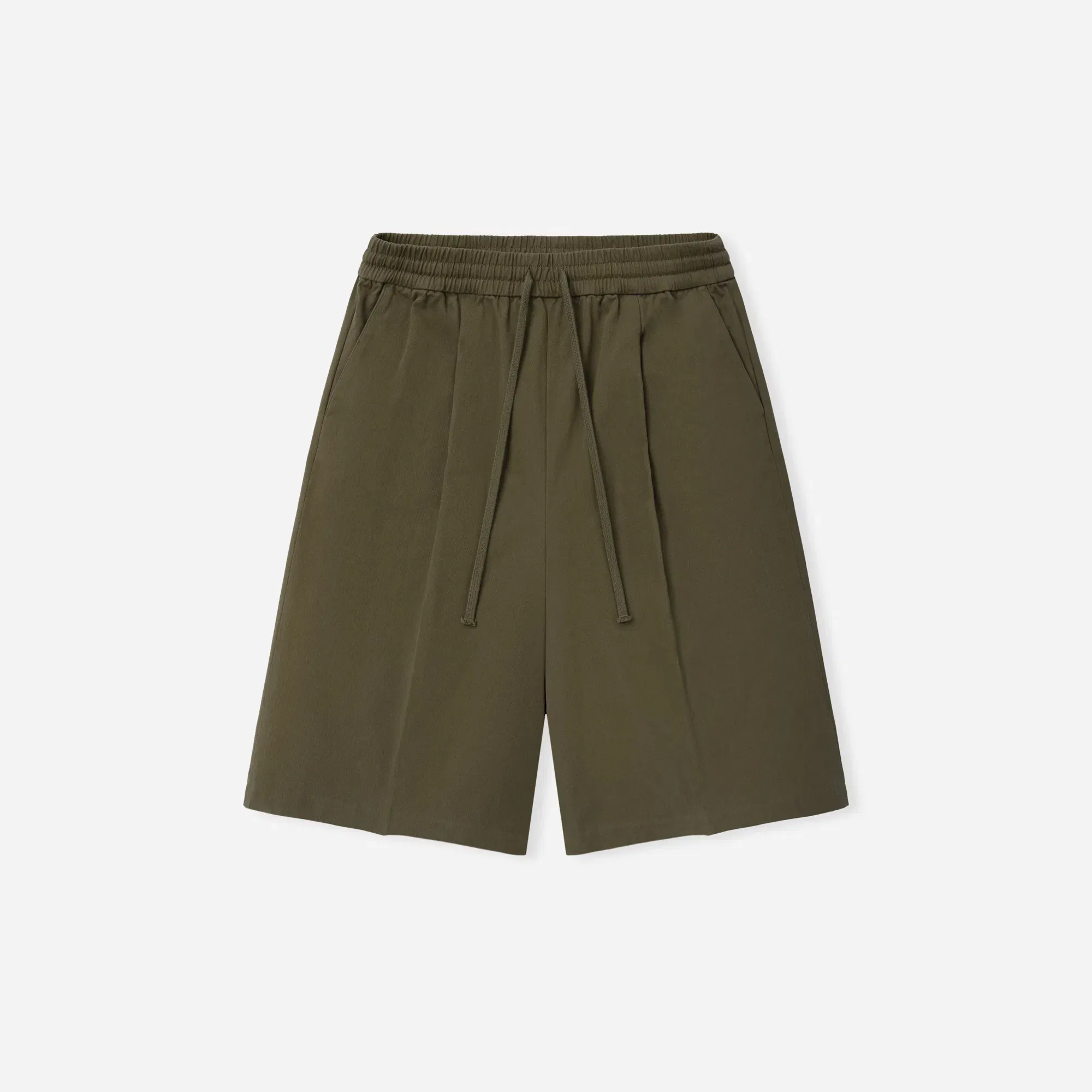 Fear Of God Essentials Cotton Twill Relaxed Drawstring Short Moss