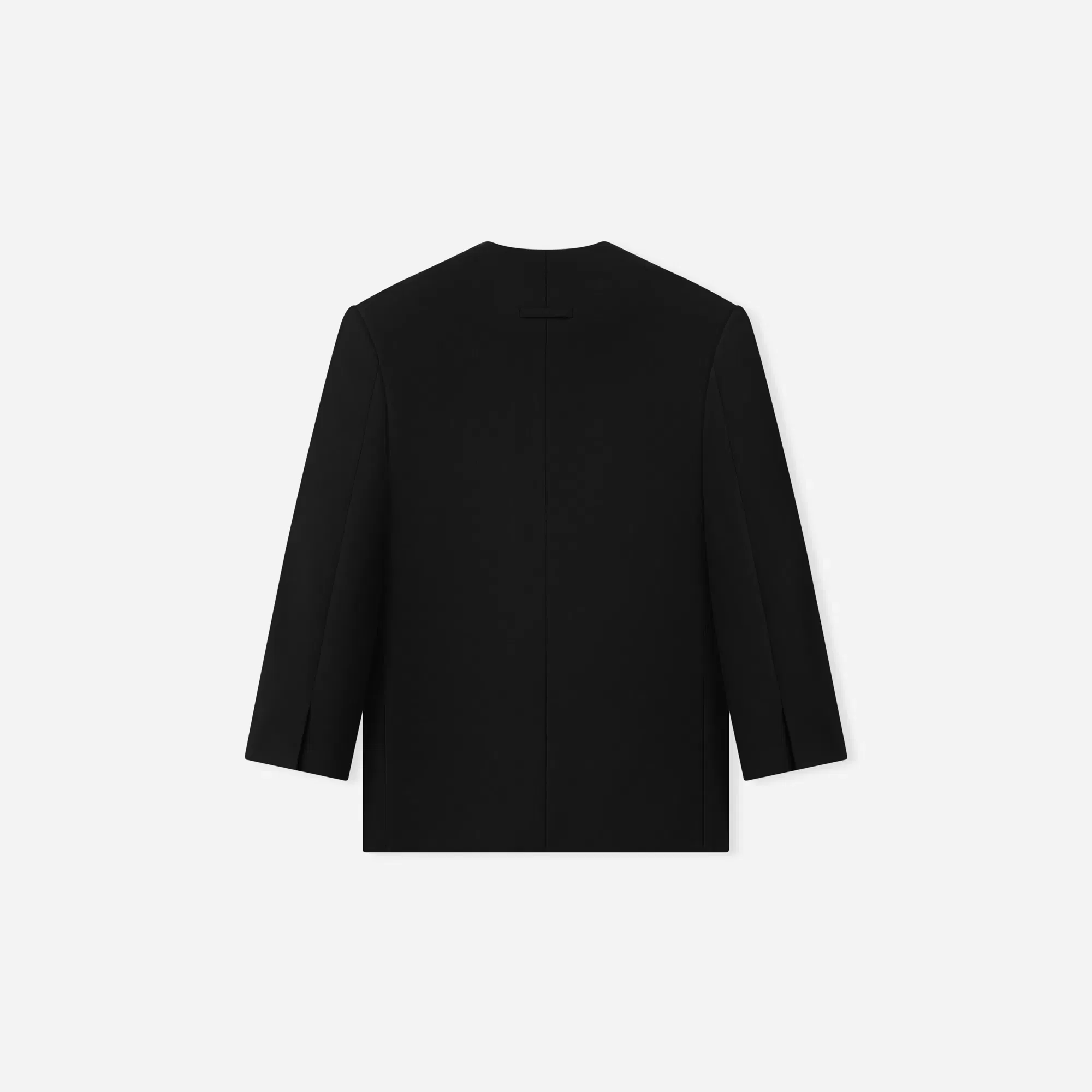 Fear Of God Double Weave Wool Crewneck Jacket Black