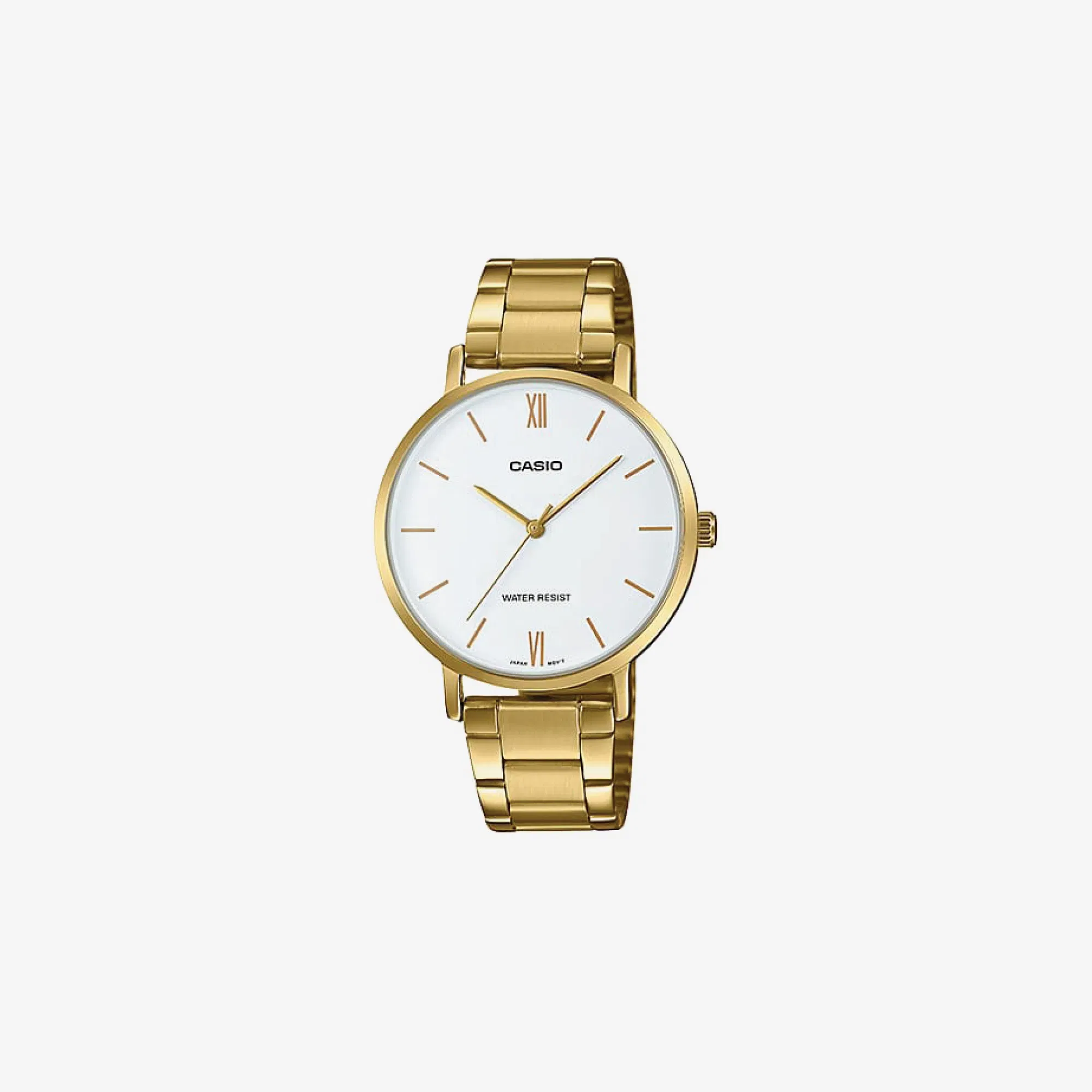 Casio Enticer LTP-VT01G-7BUDF Quartz White Dial Analog Stainless Steel Watch