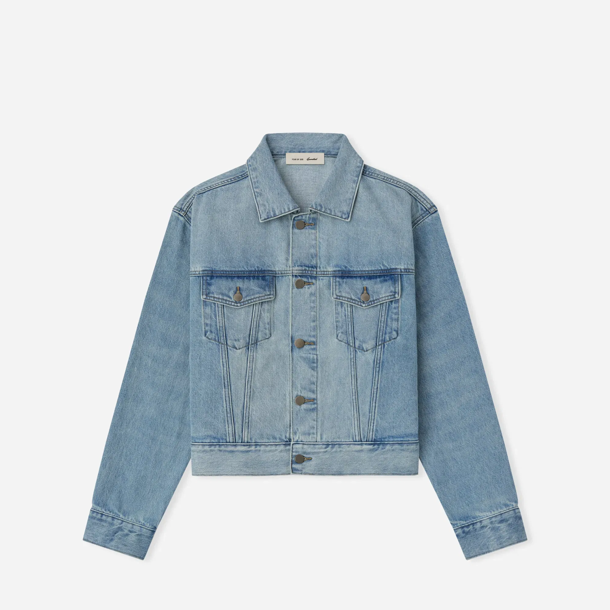 Fear Of God Essentials Classic Denim Jacket Classic Blue