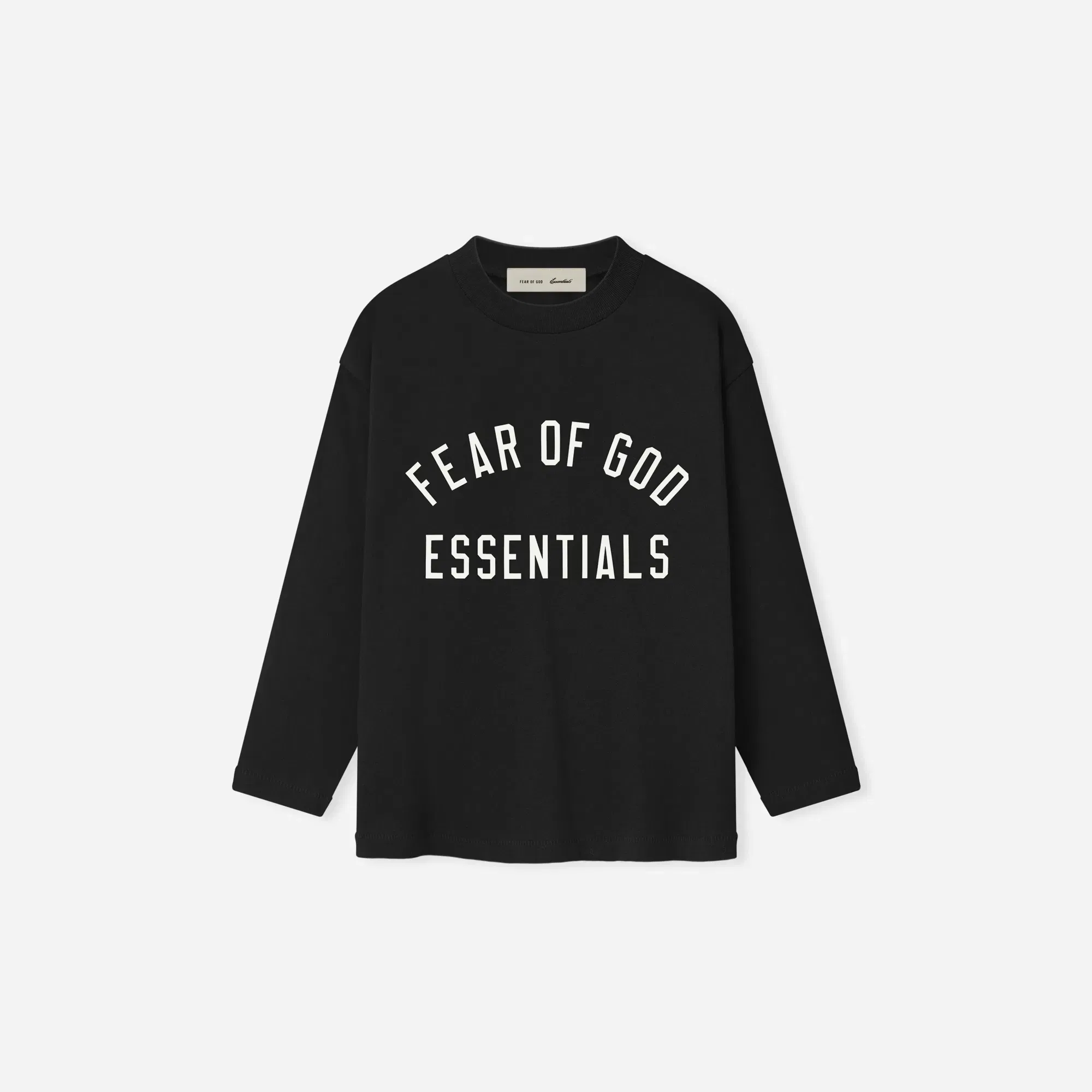 Fear Of God Essentials Kids Classic Long Sleeve T-Shirt Vintage Black