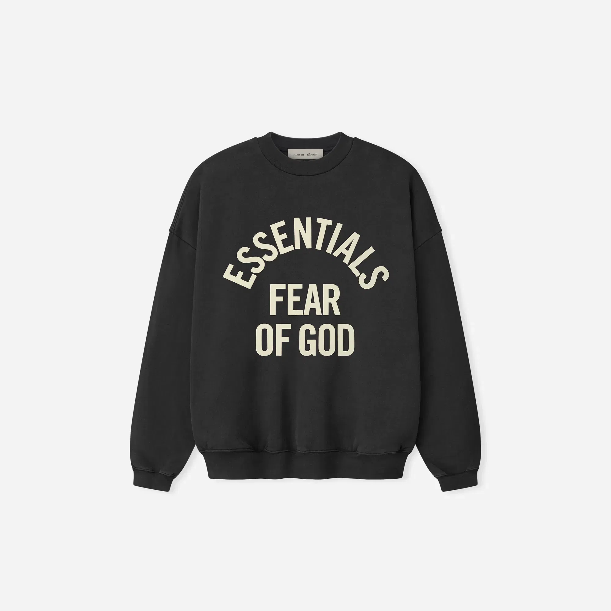 Fear Of God Essentials Campus 90s Crewneck Sweatshirt Faded Black
