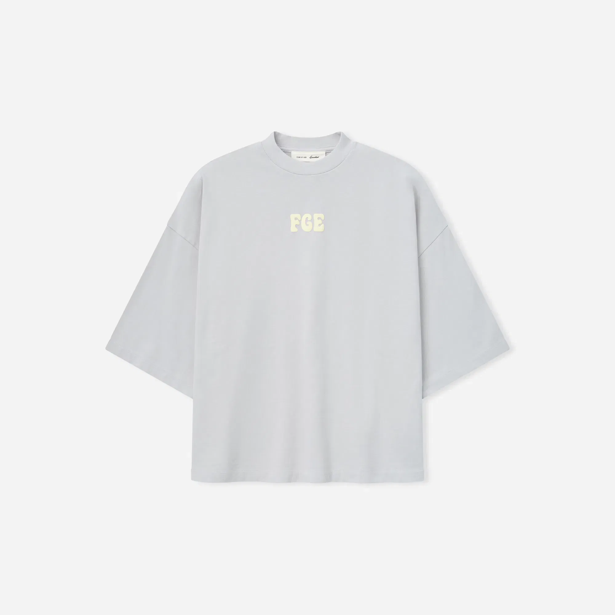 Fear Of God Essentials Heavy Jersey Merch T-Shirt Boxy Fit Washed Overcast