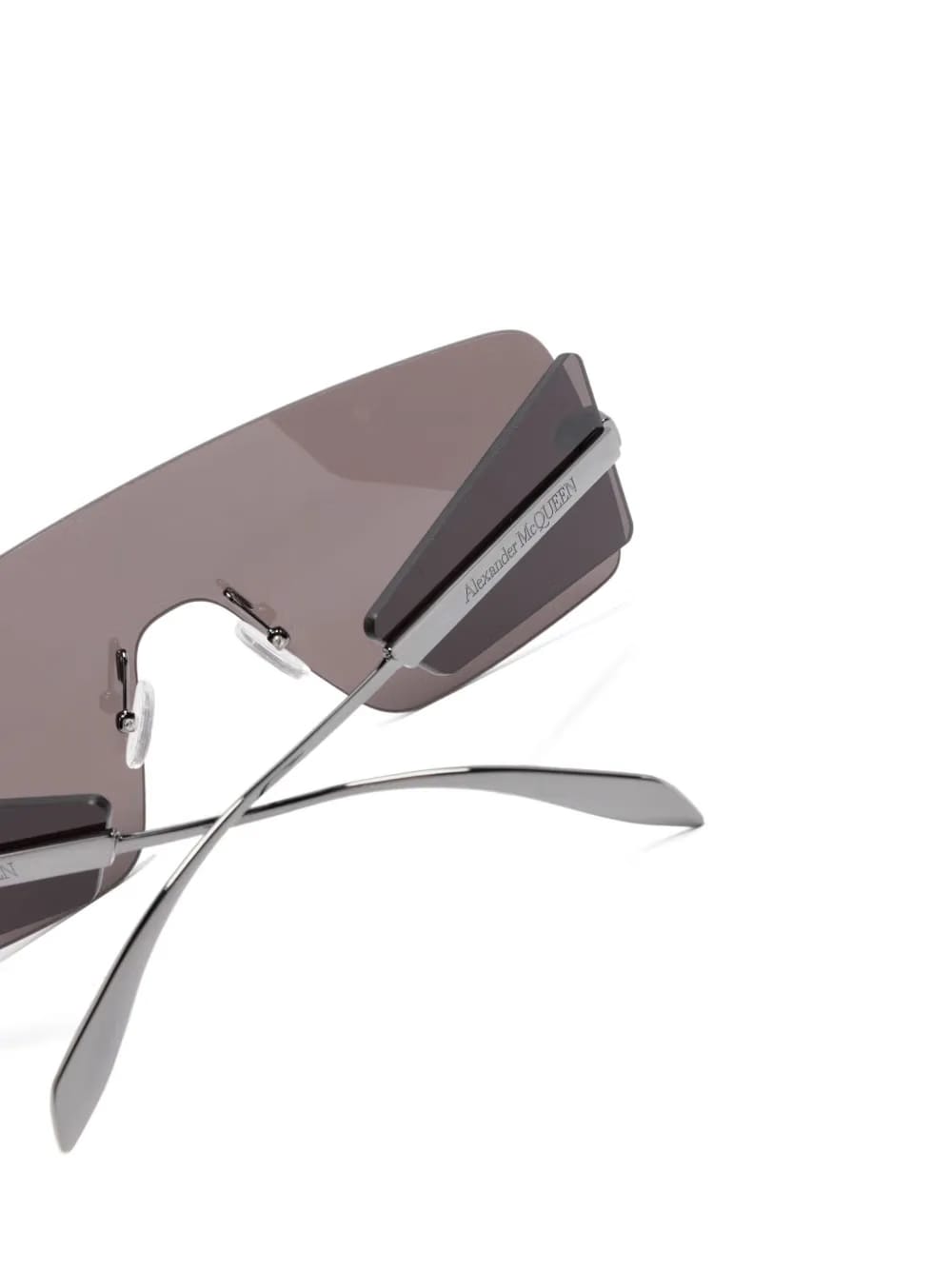 oversize shield-frame sunglasses