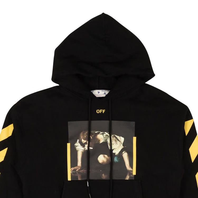 Off-White Caravaggio Print Hoodie Black/Yellow