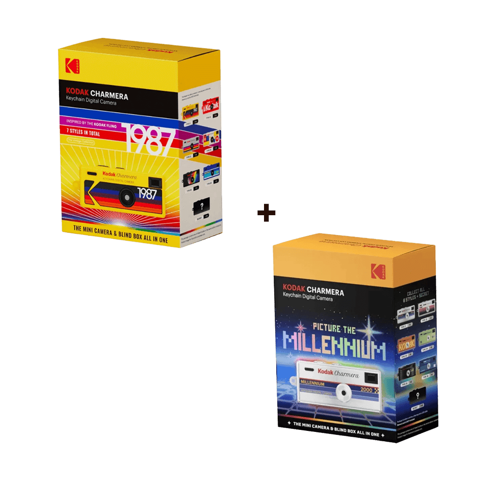 Kodak Charmera Keychain Digital Camera Blind Box Collection Standard + Millenium Collection Pack of 2