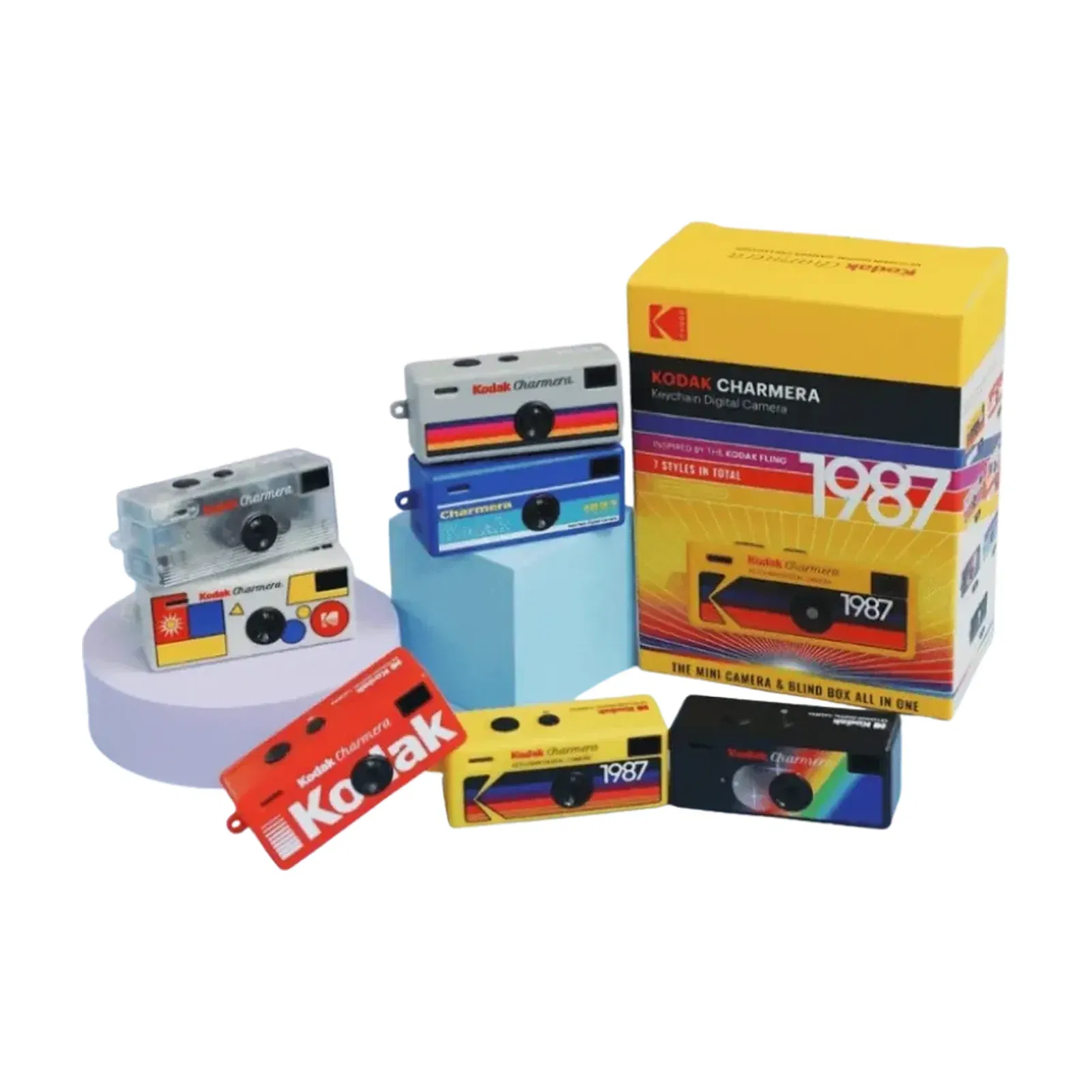 Kodak Charmera Keychain Digital Camera Blind Box Collection Standard + Millenium Collection Pack of 2