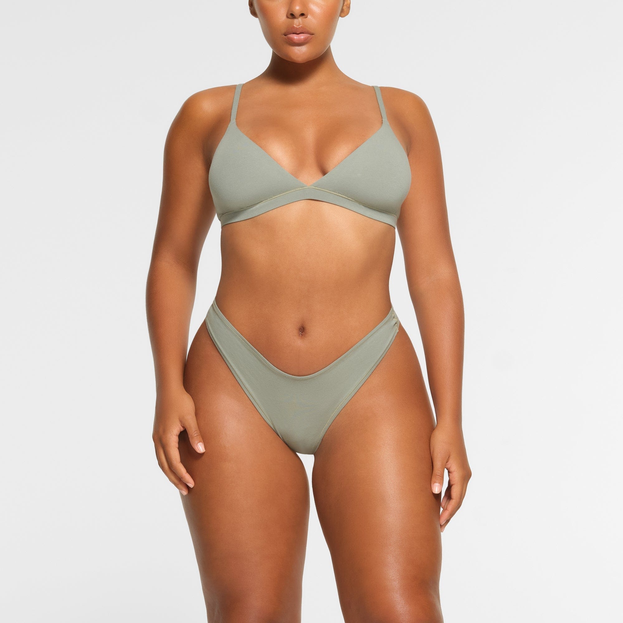 Cotton Jersey Dipped Thong