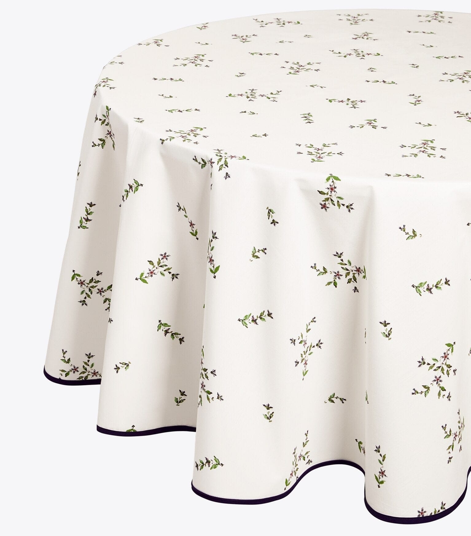 Jolie Fleur Round Tablecloth, 132"