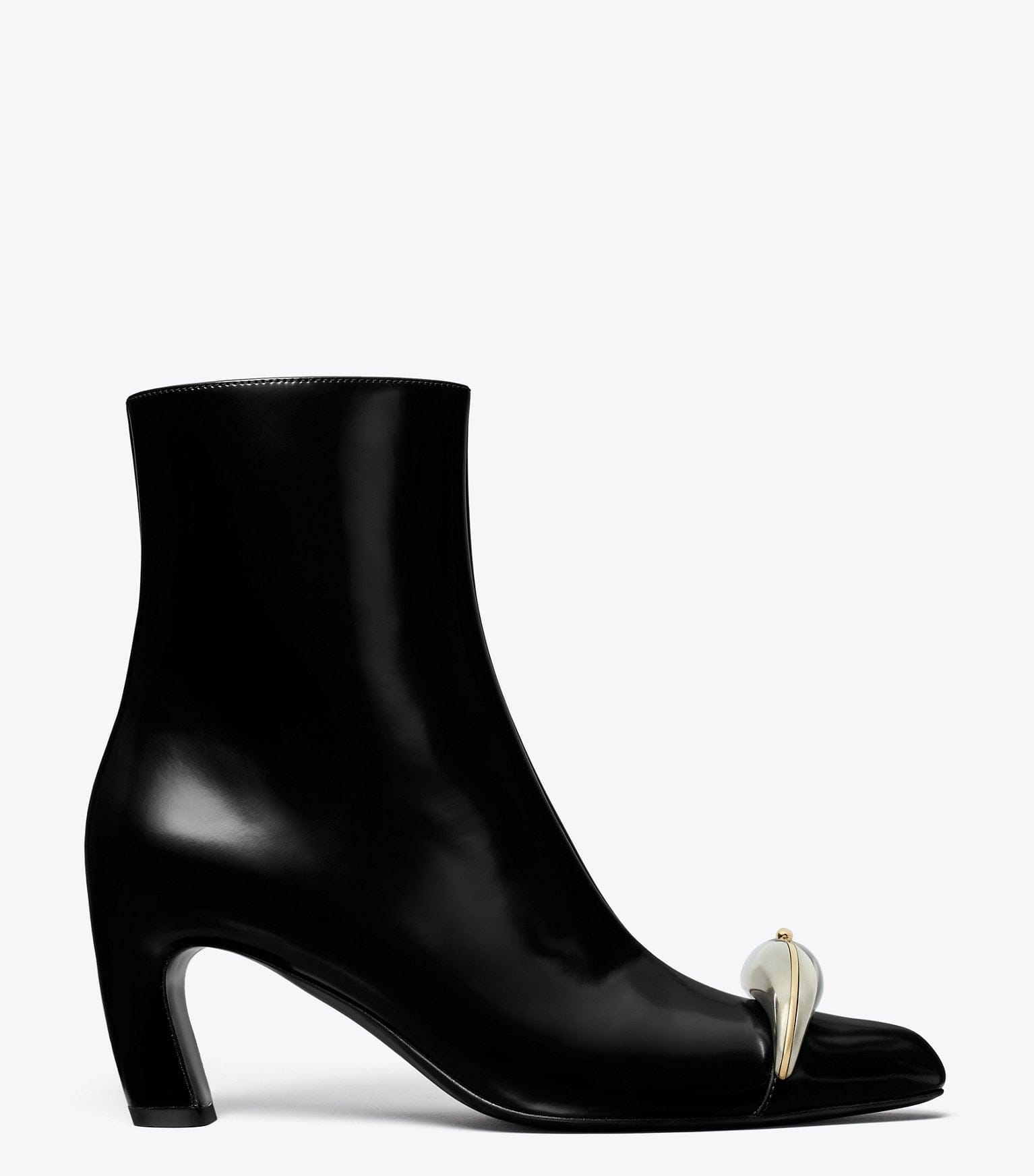 Pierced Heeled Ankle Boot