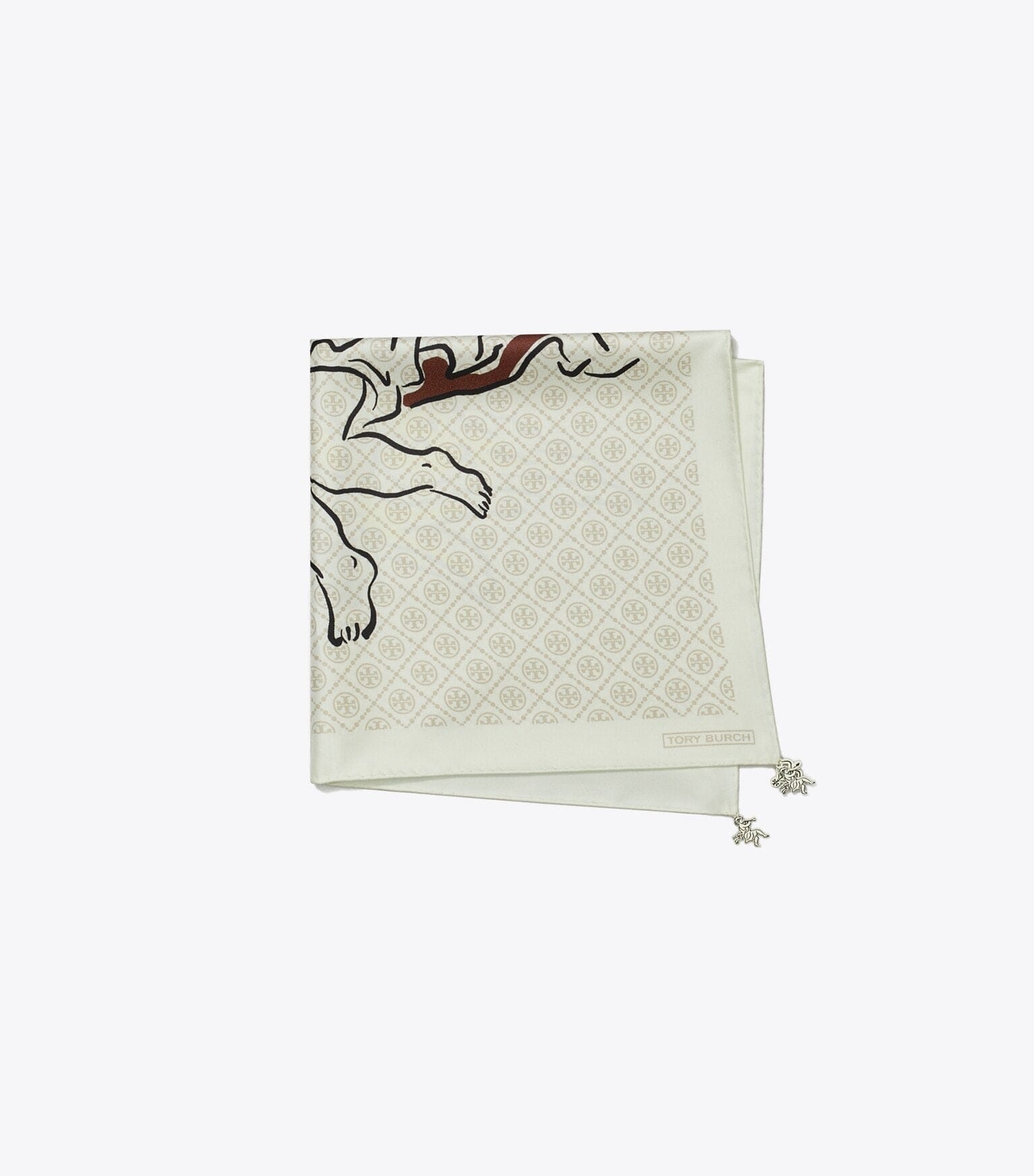 T Monogram Cherub Silk Neckerchief
