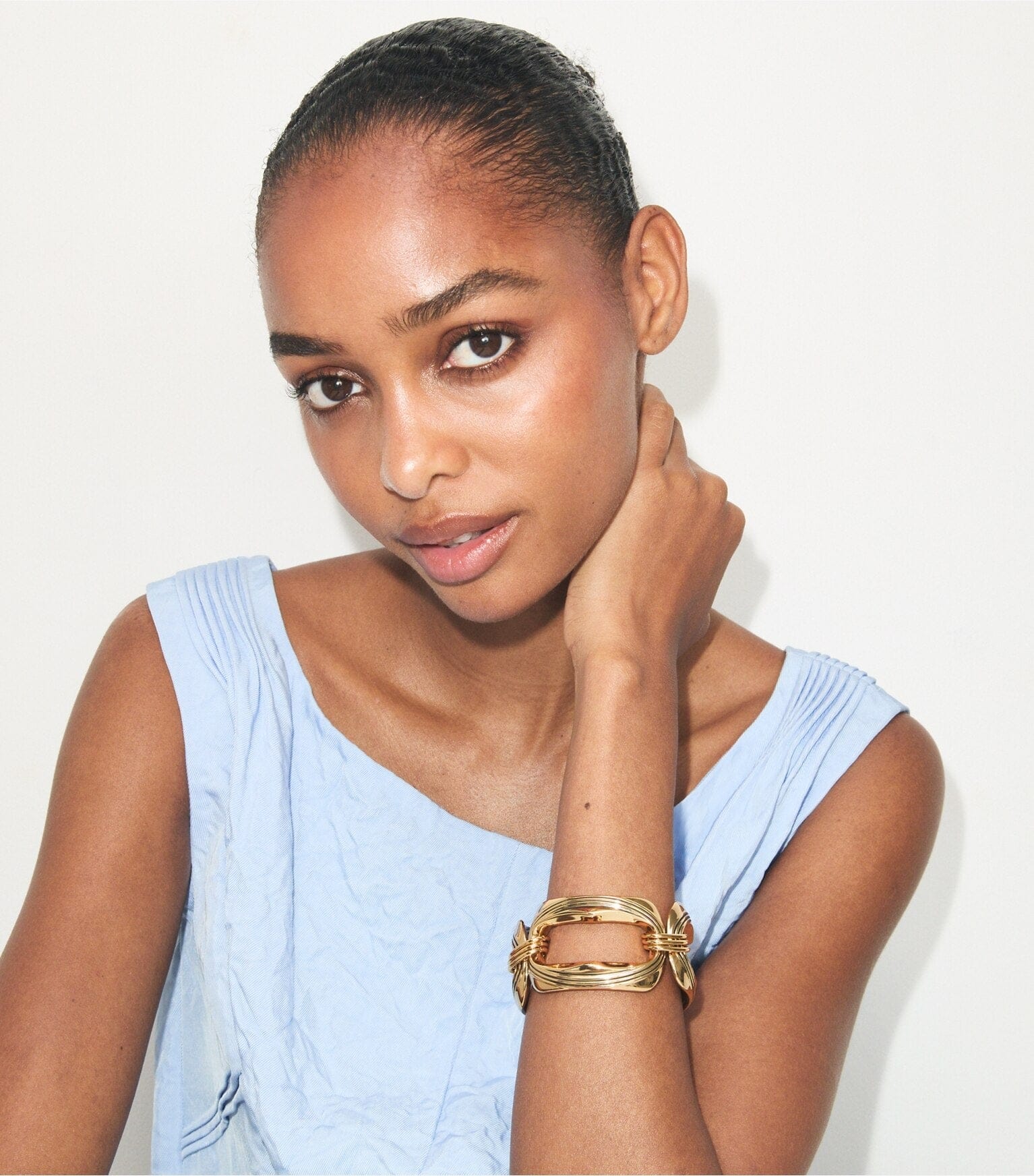 Runway Carved Metal Bracelet