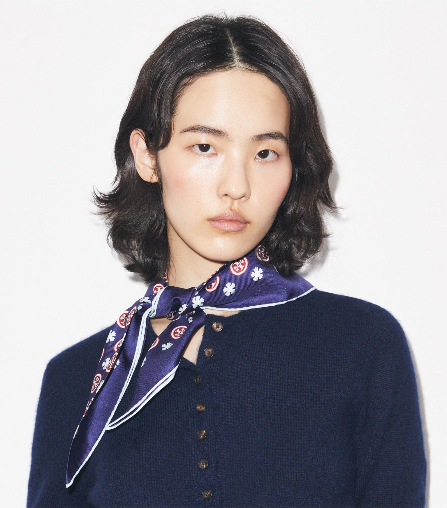 Floral Logo Triangle Scarf
