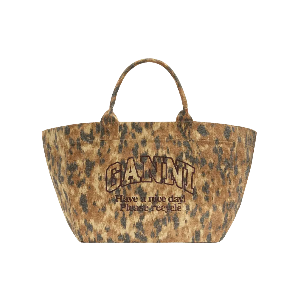 Ganni Tote XXL in Ikat Animal