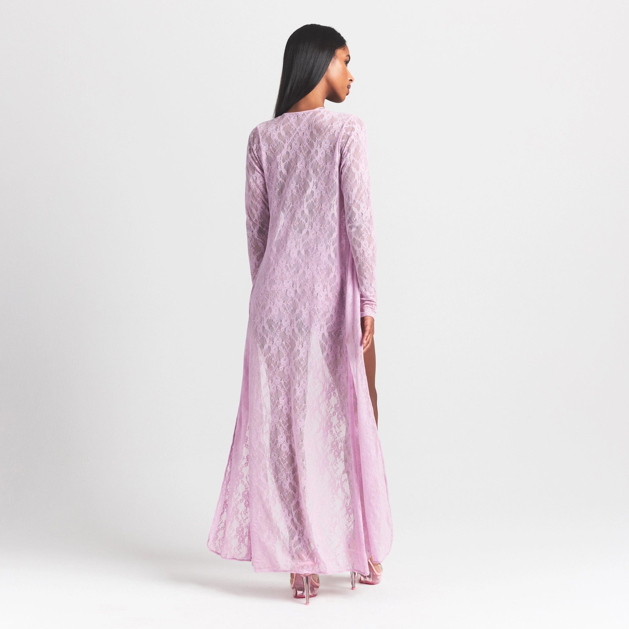 Stretch Lace Long Robe