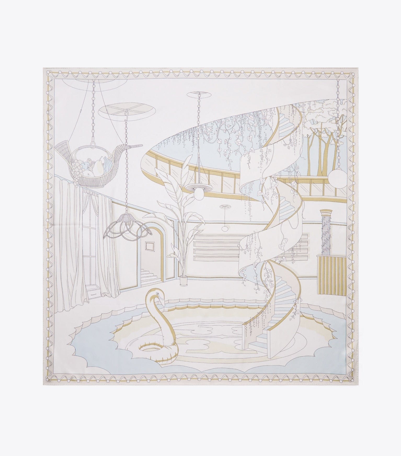 The Pool Silk Square Scarf