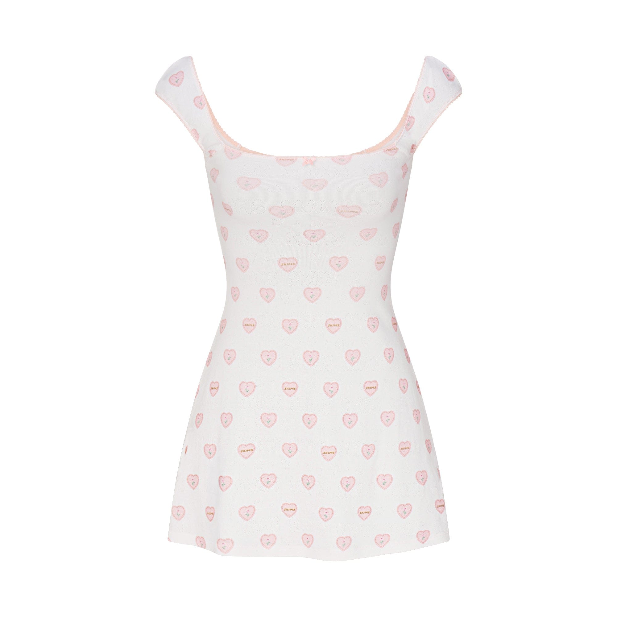 Logo Pointelle Mini Dress