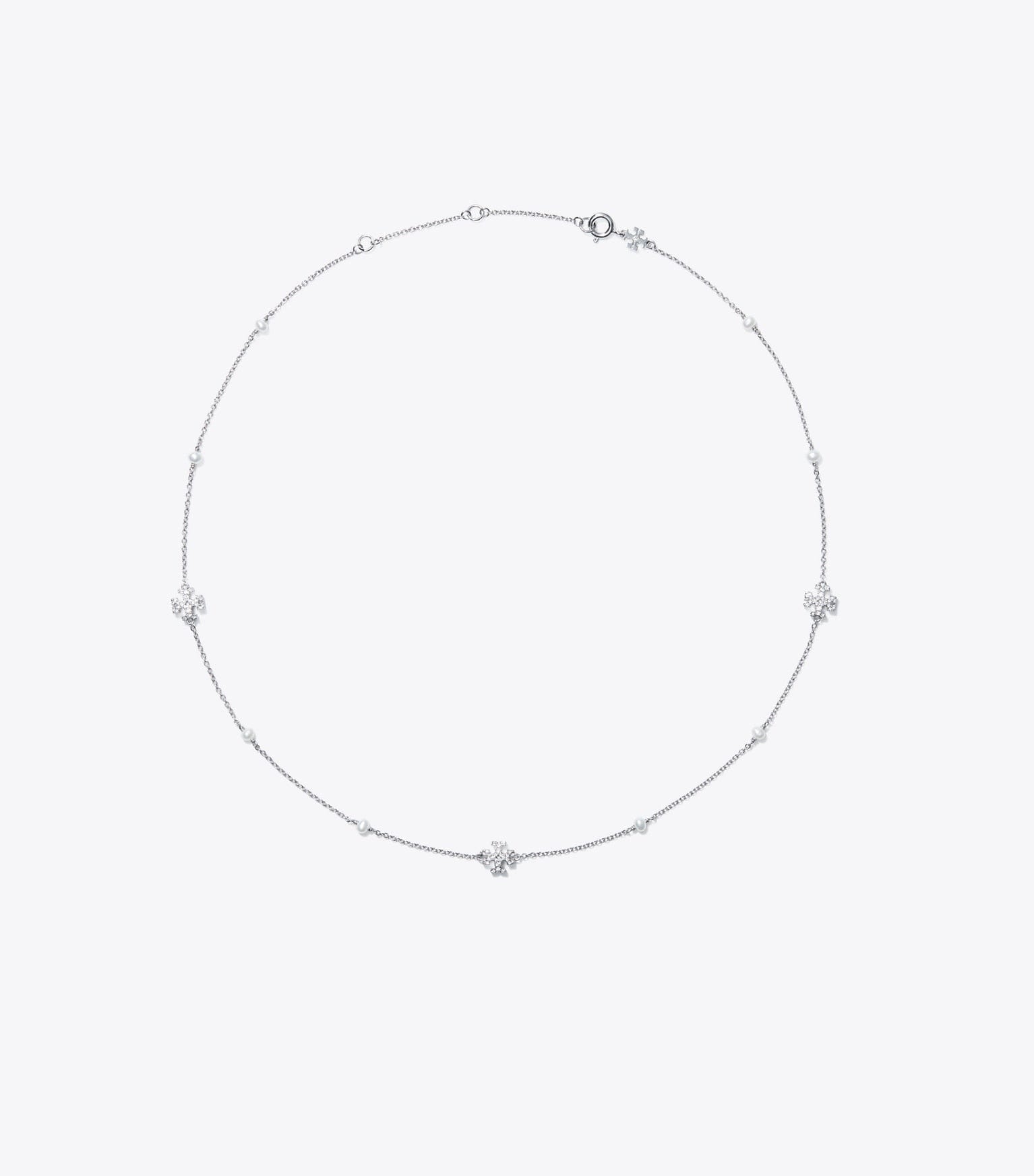 Moondance Pearl and Pavé Necklace