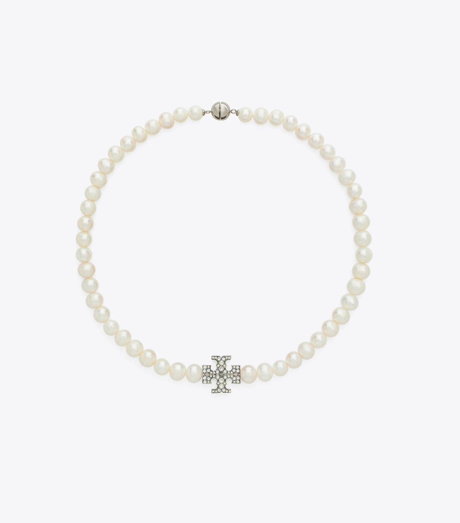 Moondance Pearl and Pavé Necklace