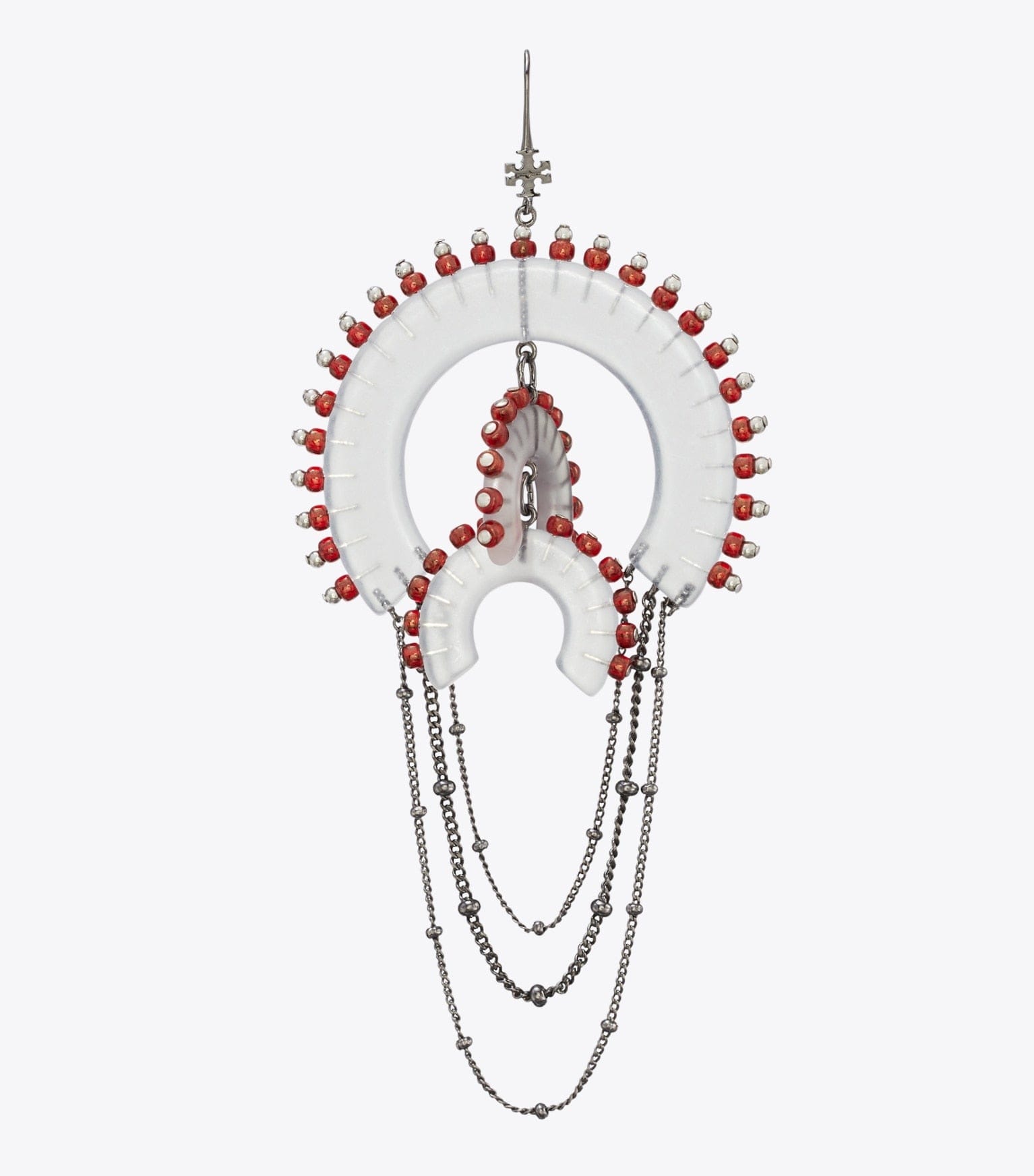Bead And Resin Chandelier Earrings