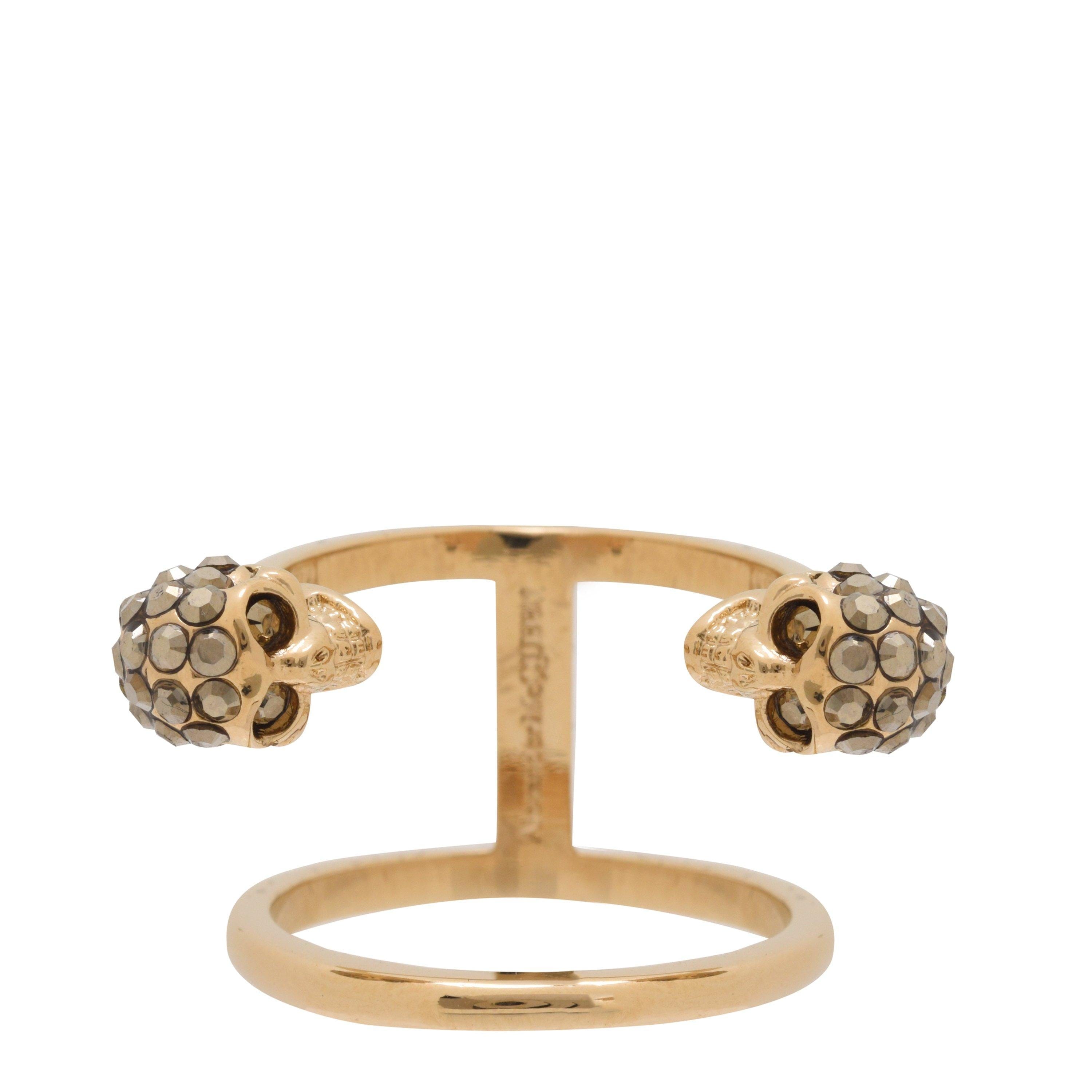 Skull Brass Double Ring