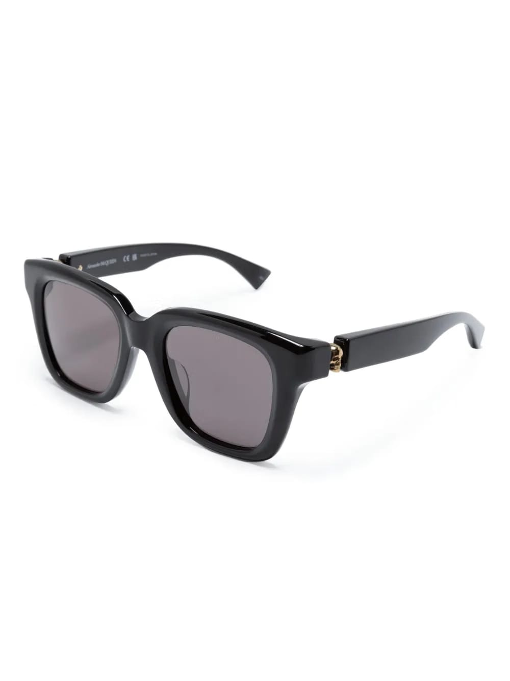 skull-appliqué square-frame sunglasses
