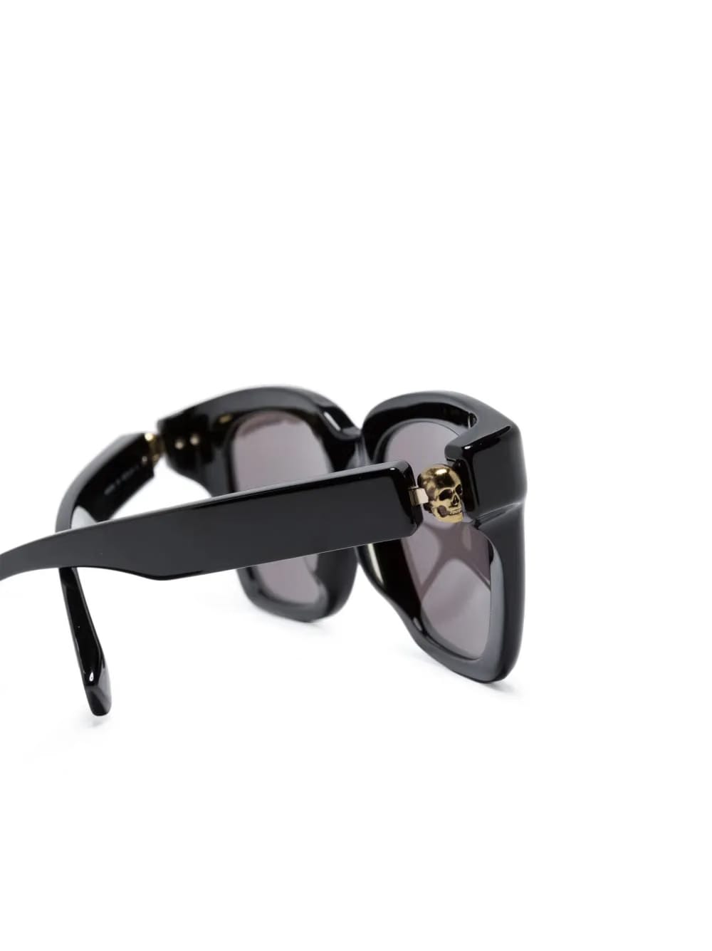 skull-appliqué square-frame sunglasses