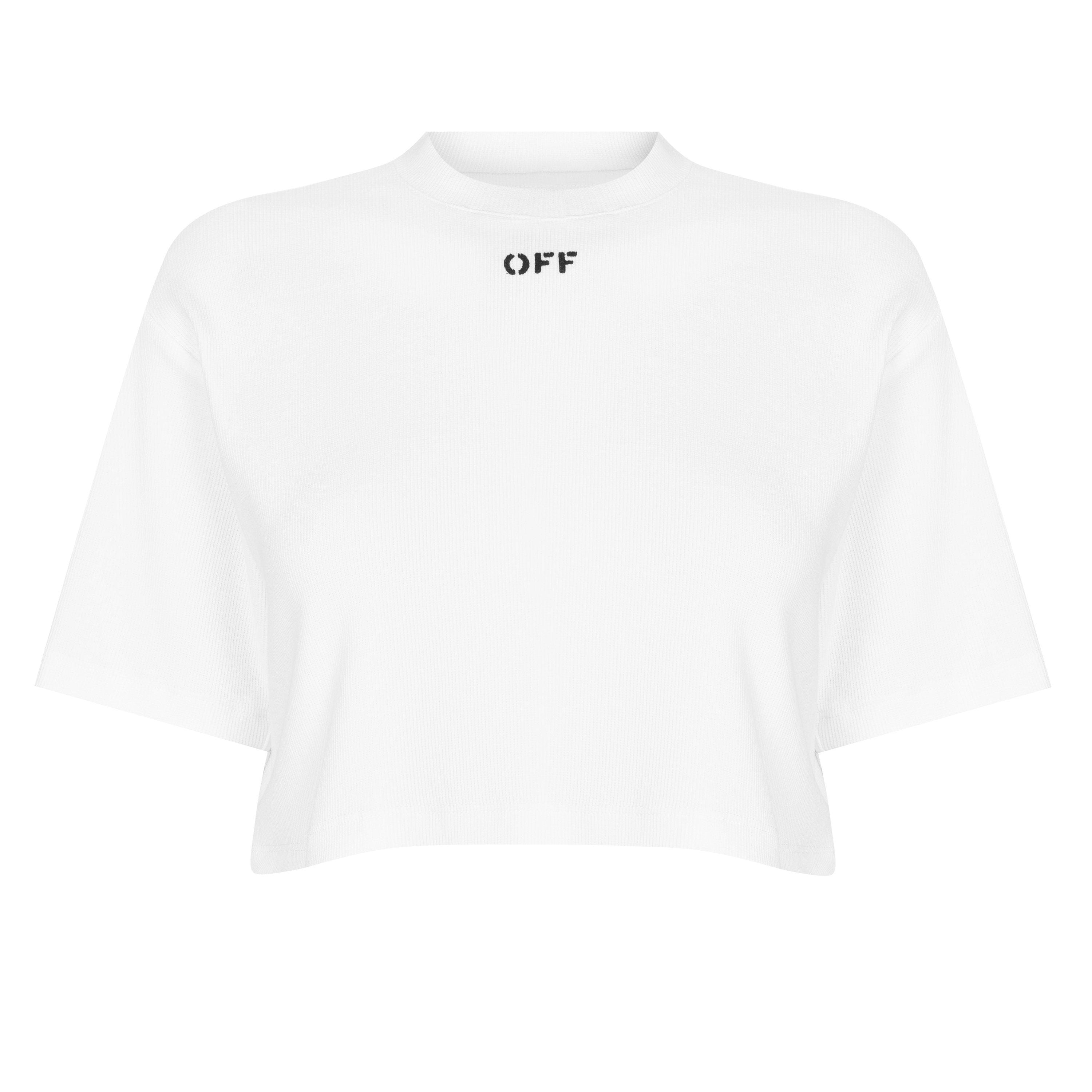 - Stamp Rib Cotton Short Sleeve Slim Fit Cropped Crop Top
