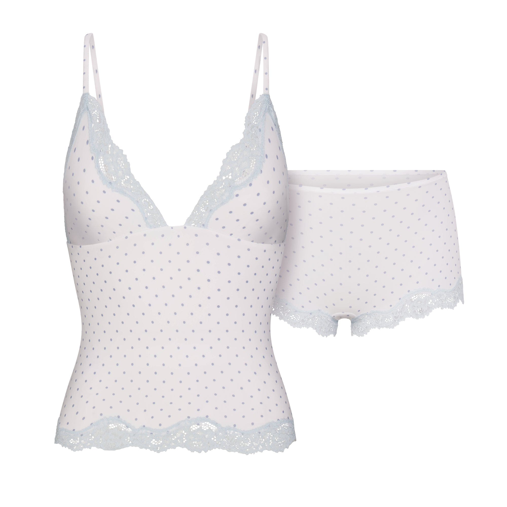 Fits Everybody Lace Triangle Cami and Boy Short Set
